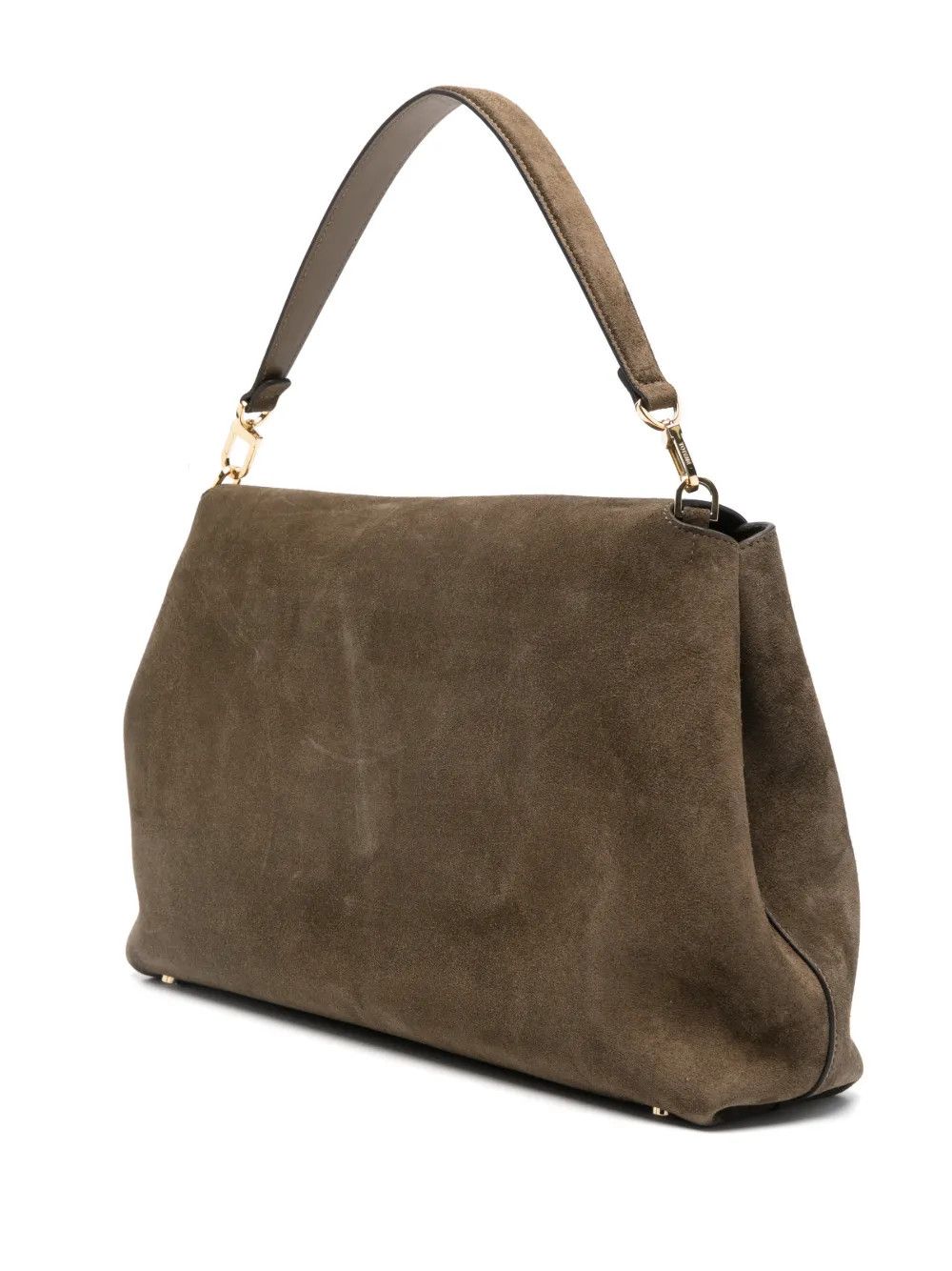 Toteme os11x0726 Size: OS / T-Lock Suede Satchel Bag in Dark Taupe Size ONE SIZE - 2 Thumbnail