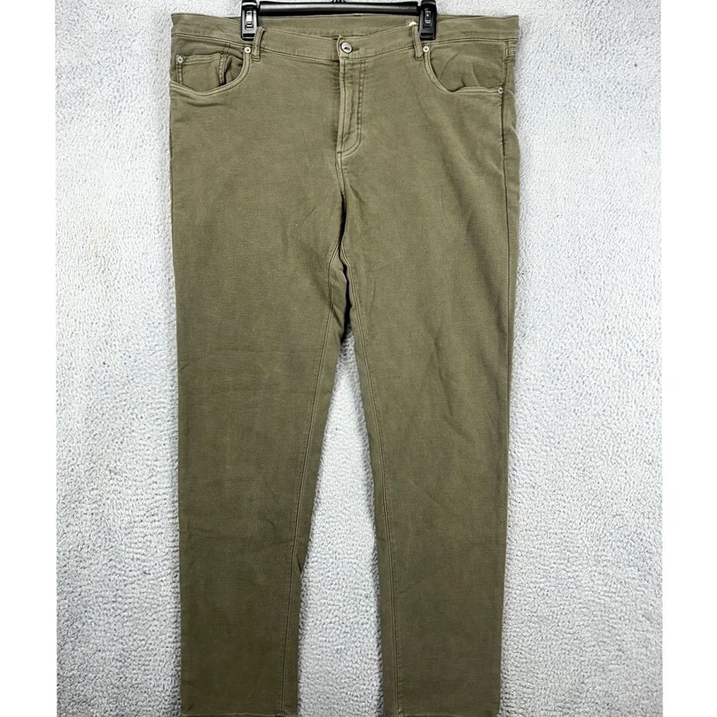 Faherty Faherty Straight Jeans Mens 40 Olive Green 5 Pocket Denim Pants Straight Leg 33 Inseam Regular Waist 40 Size US 40 / EU 56 - 2 Thumbnail