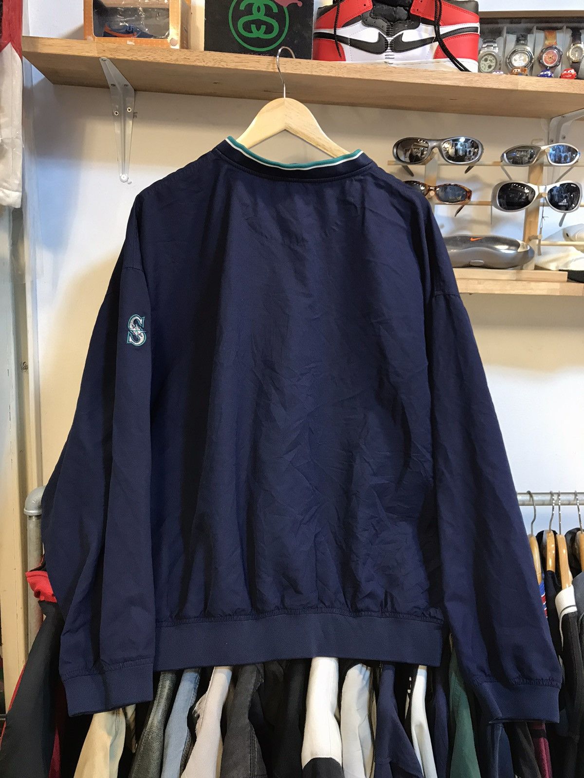 Nike × Vintage Vintage Nike Team Center Swoosh Windbreaker Size US XXL / EU 58 / 5 - 2 Thumbnail