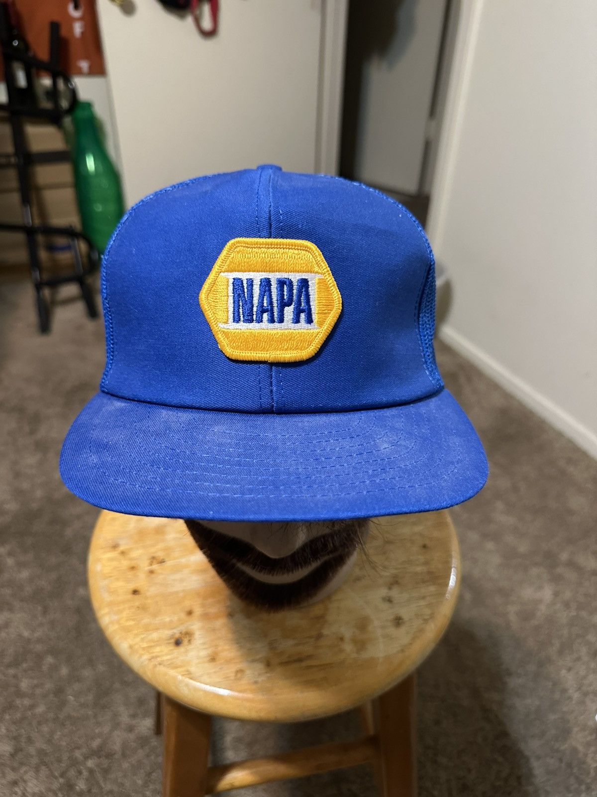 Japanese Brand × New Era × Vintage Vintage NAPA Auto parts “Blue and Yellow” hat 90s Size ONE SIZE - 2 Thumbnail