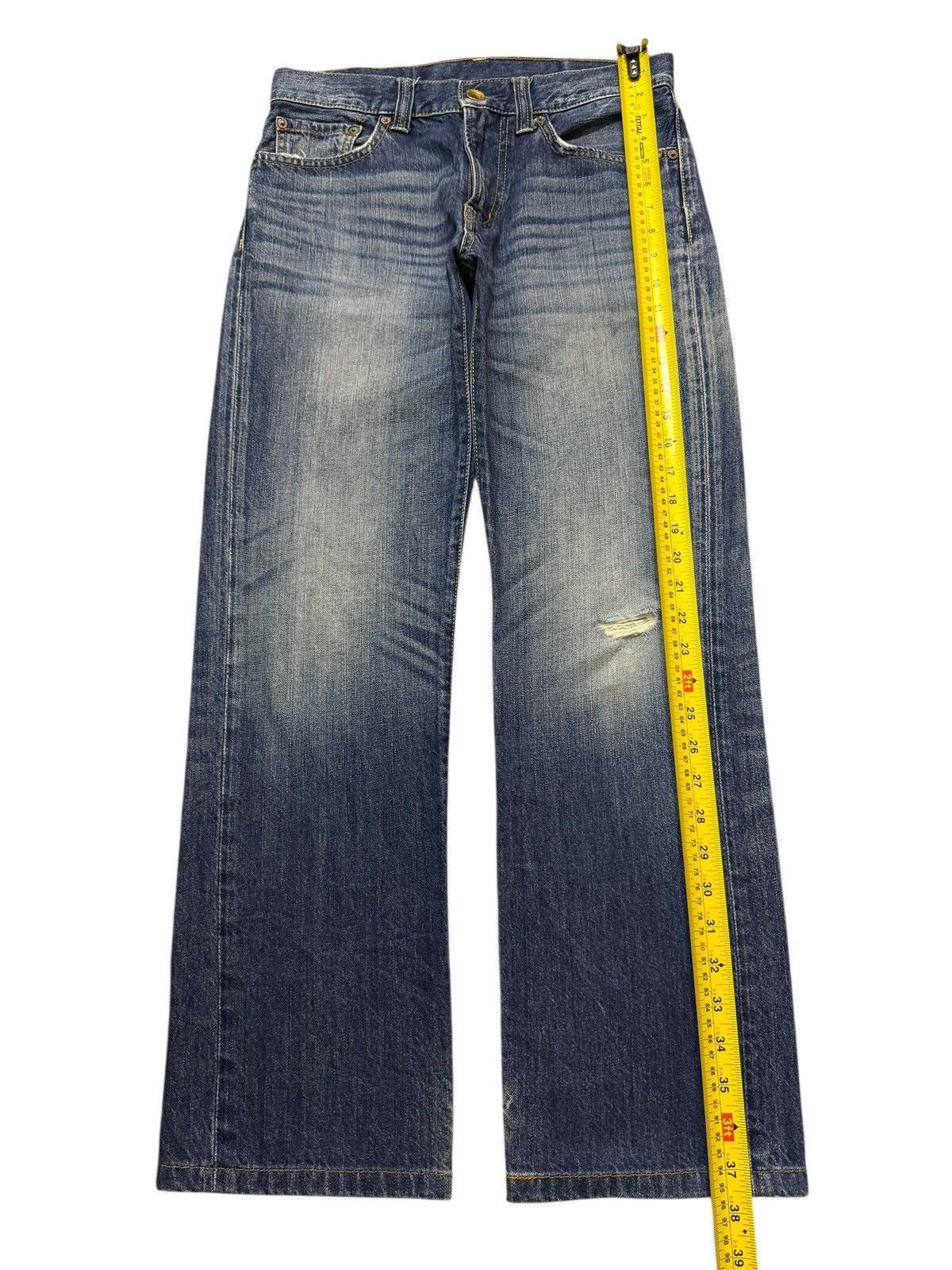 Uniqlo Vintage Y2K Japanese Uniqlo Blue Faded Wash Distress Loose Size US 29 - 8 Thumbnail
