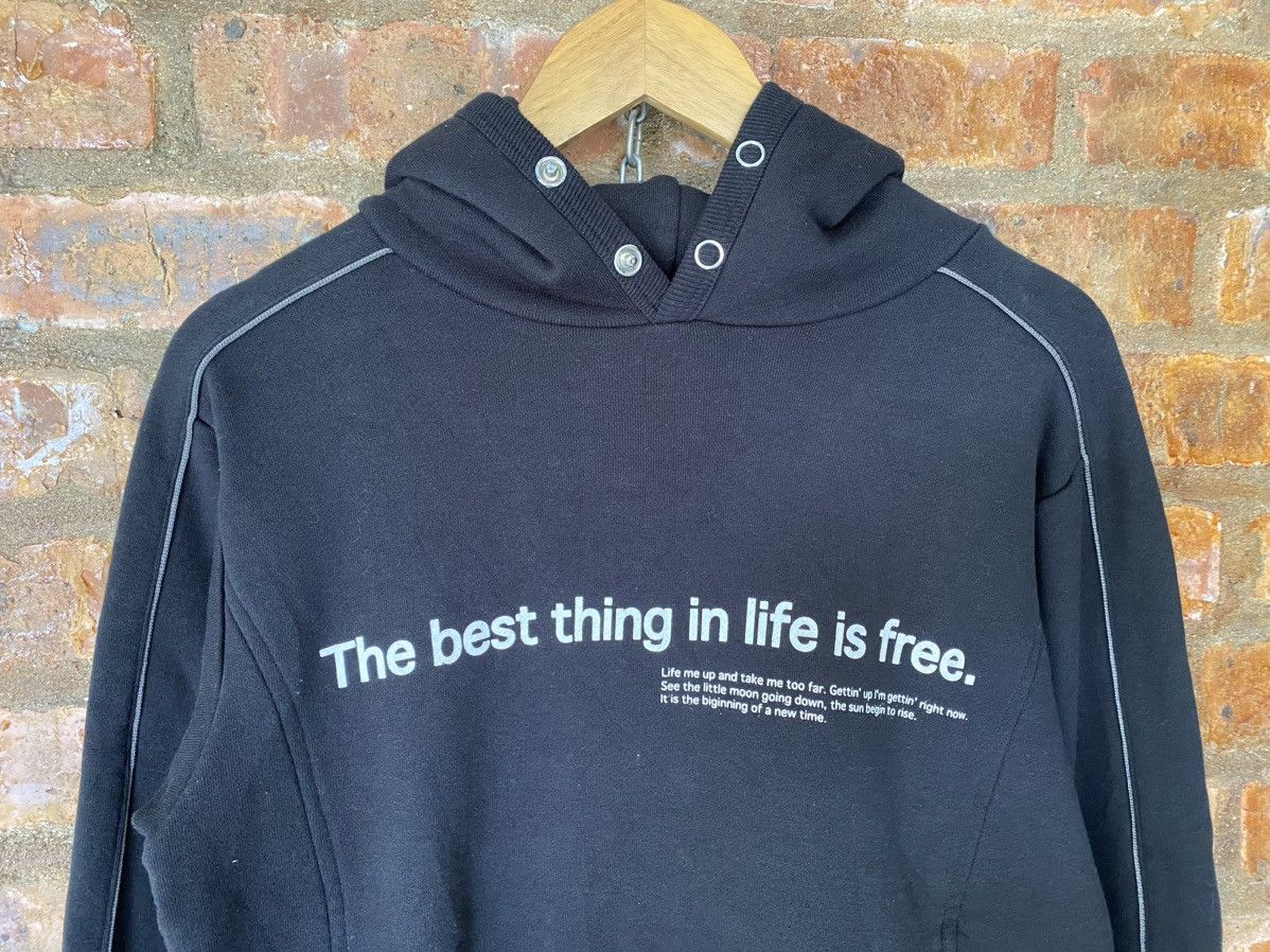 Japanese Brand Vtg Men Bigi Japan Poem life is free hoodie Size US M / EU 48-50 / 2 - 3 Thumbnail