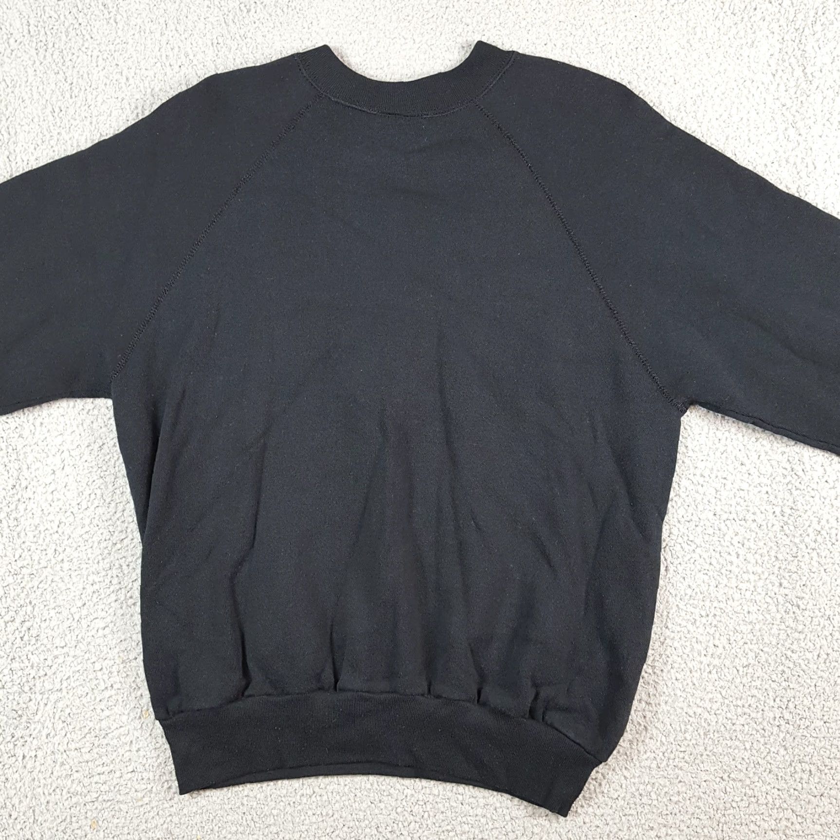 Tultex Vintage Tultex Sweatshirt Raglan Size M Pullover Crewneck Fleece Black Cotton Polyester 90s College Funny Graphic Print Sweatshirts Men Size US M / EU 48-50 / 2 - 4 Thumbnail
