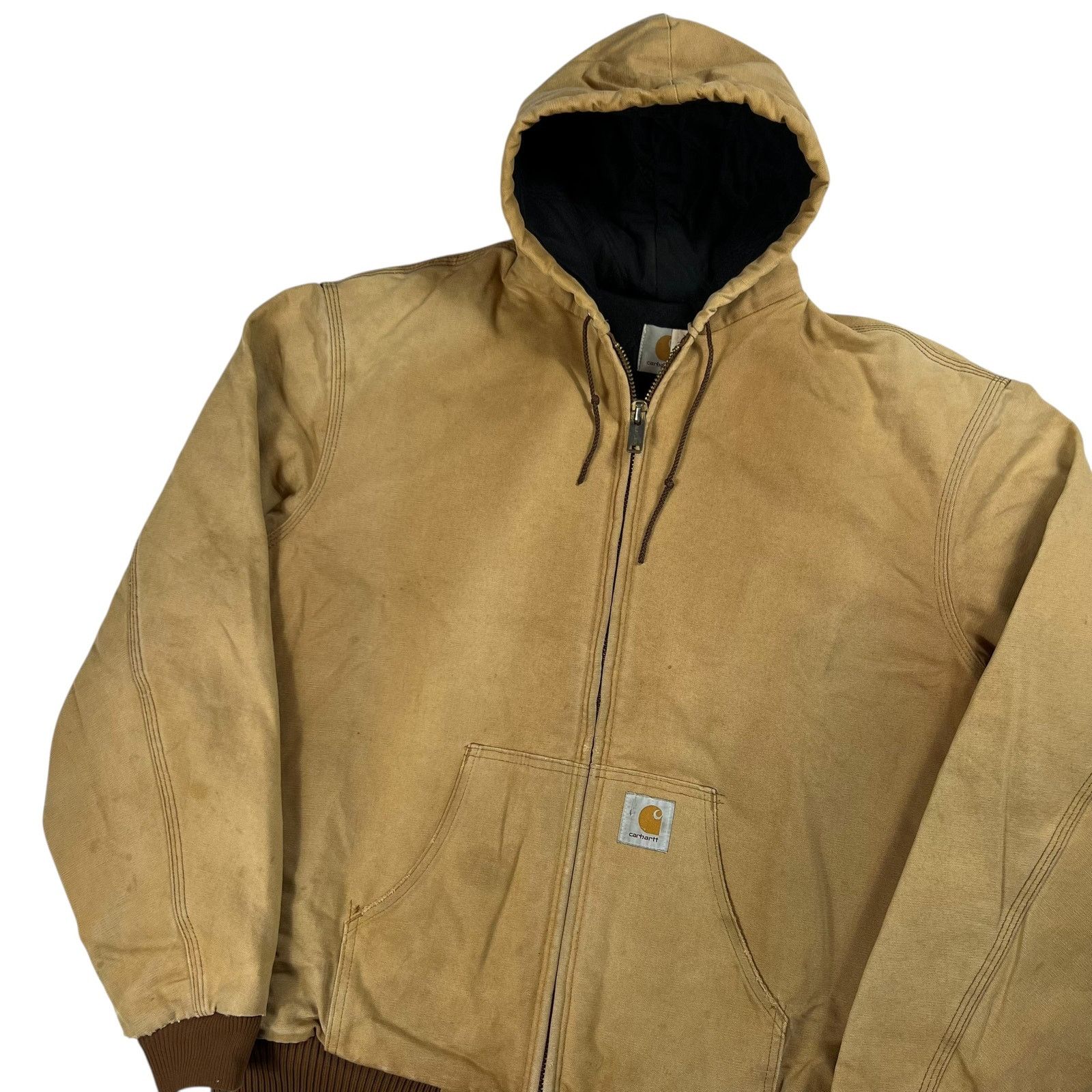 Carhartt × Vintage Vintage 80s Carhartt lined faded zip up hoodie jacket (XXL) Size US XXL / EU 58 / 5 - 4 Thumbnail