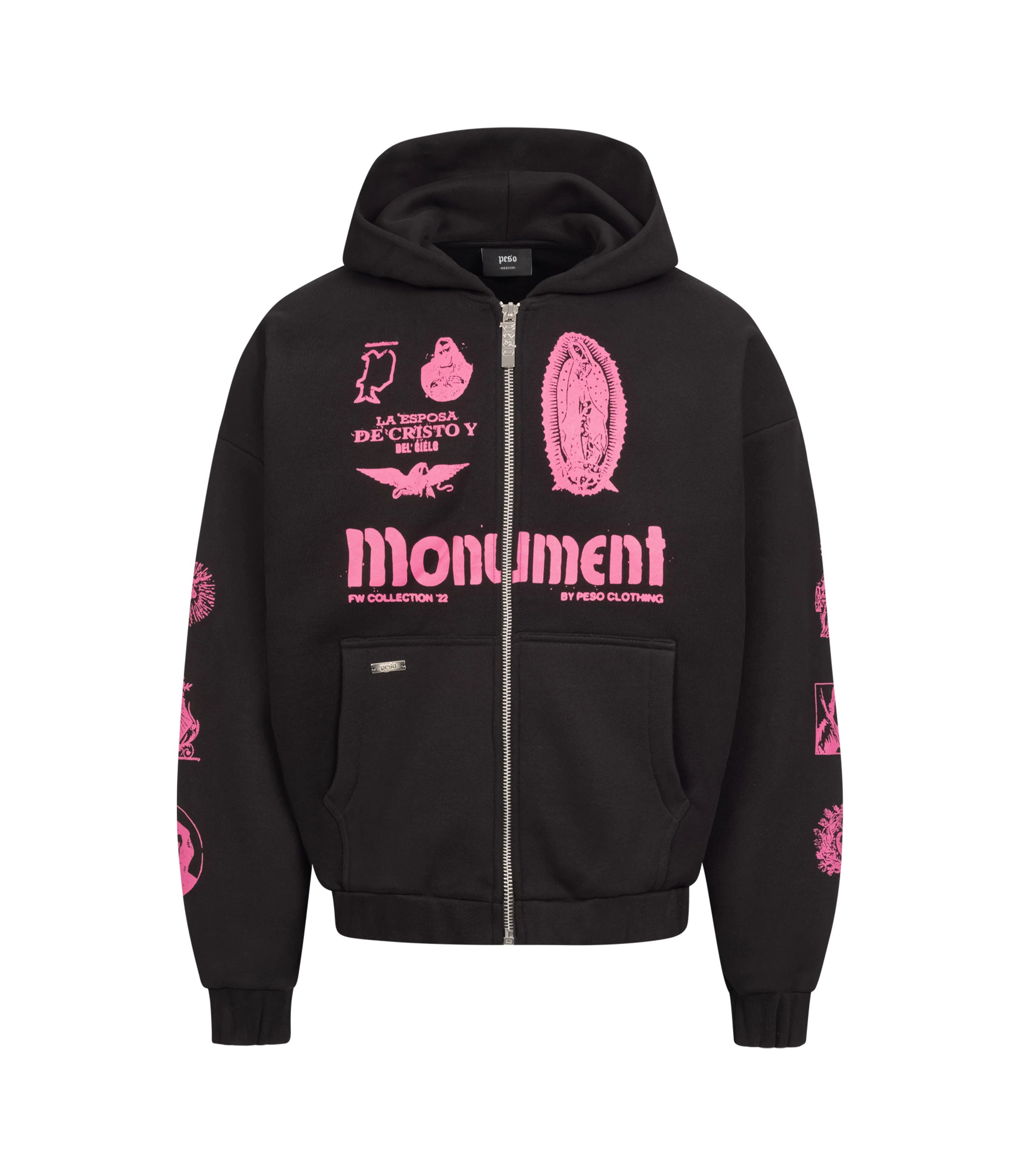 Peso Peso Monument Zip Hoodie Oversized Men's L Black Size US L / EU 52-54 / 3 - 1 Thumbnail