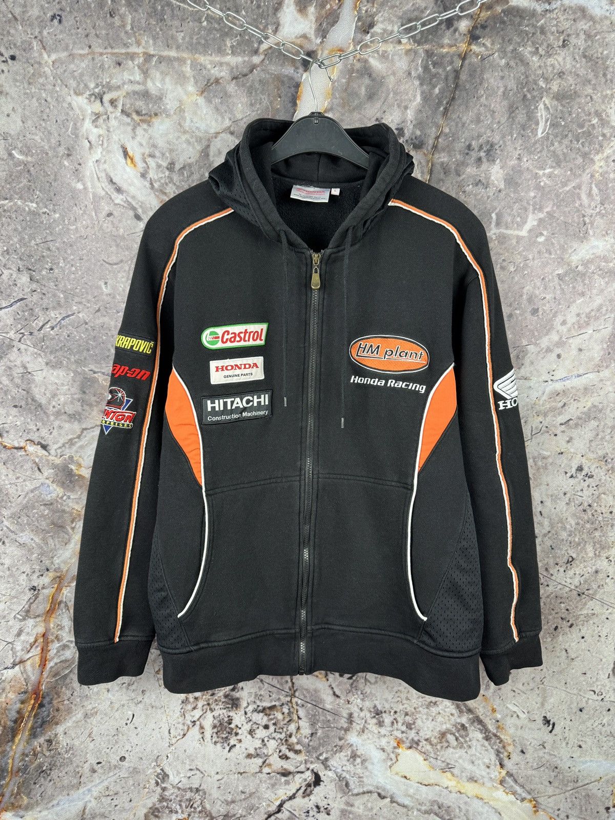 Honda Honda Racing Castrol Hitachi Zip Hoodie Motorsport Size L Size US L / EU 52-54 / 3 - 1 Thumbnail