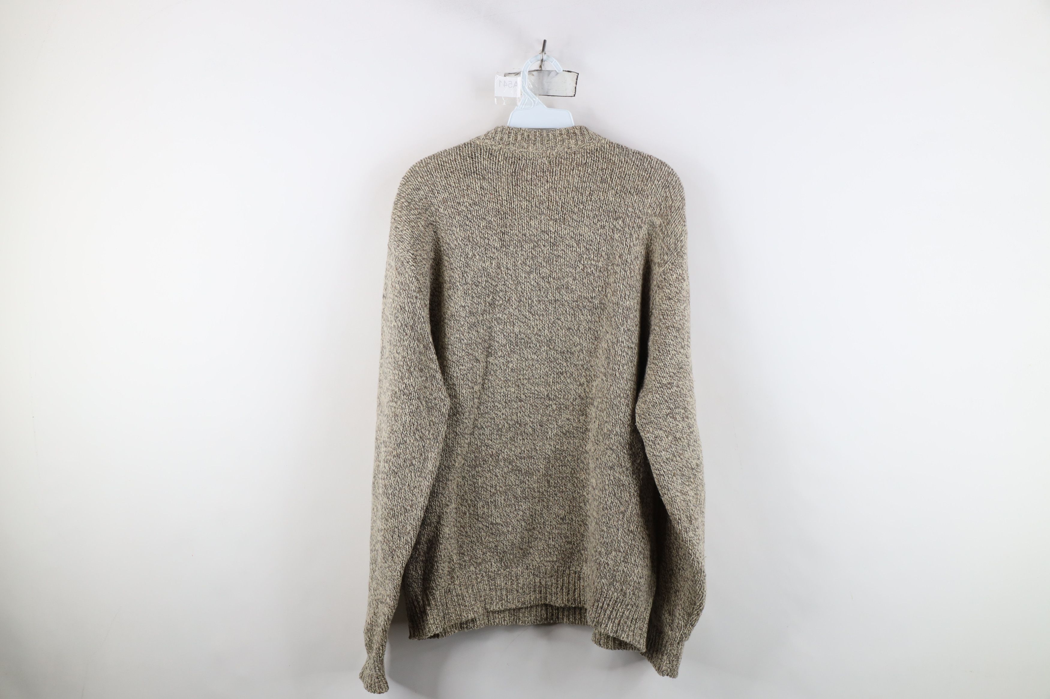 Vintage Vintage 90s Streetwear Blend Knit Crewneck Sweater Brown USA Size US XL / EU 56 / 4 - 10 Thumbnail