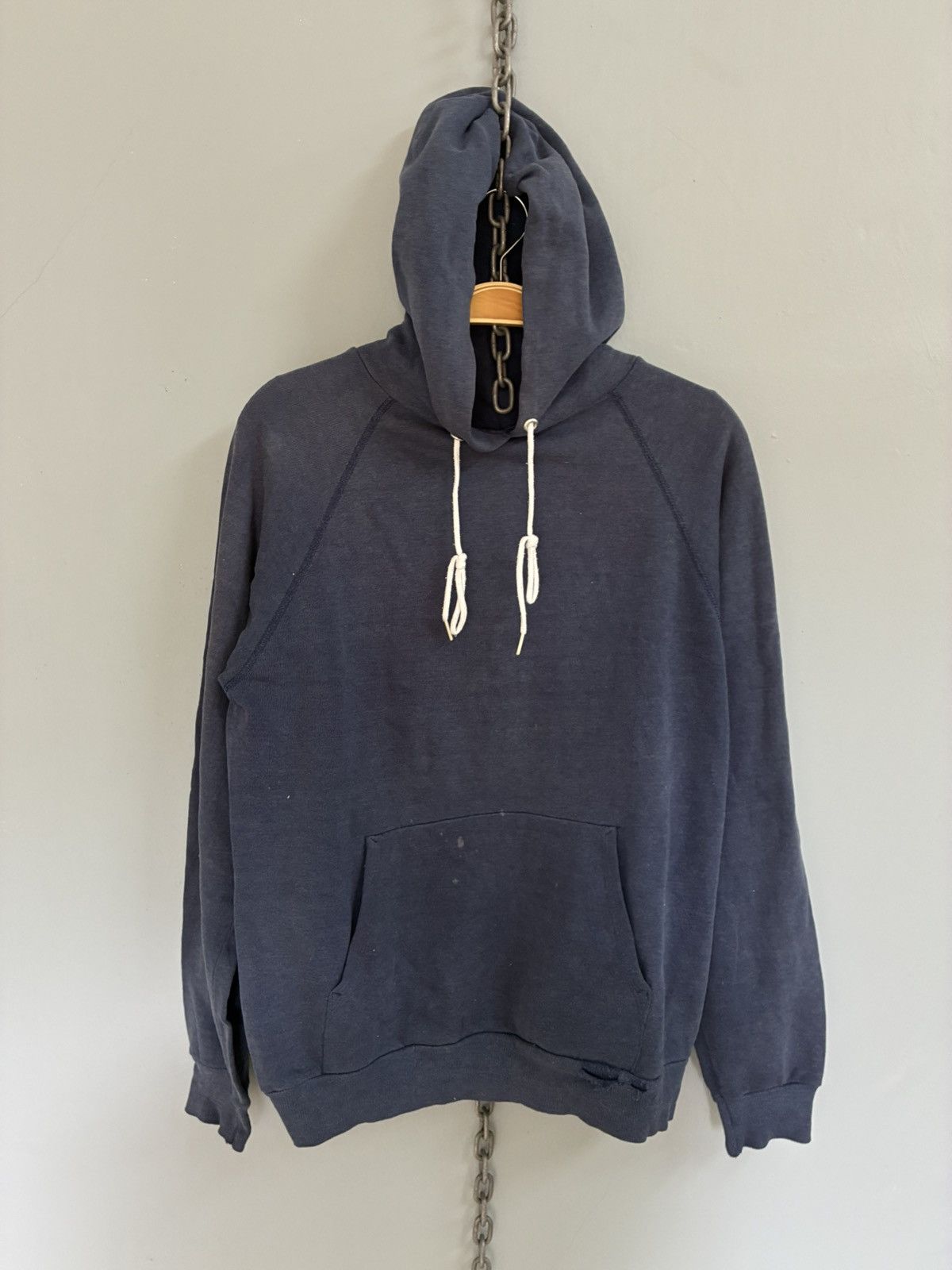 Vintage Vintage 80s Plain Hoodie Size US M / EU 48-50 / 2 - 1 Thumbnail