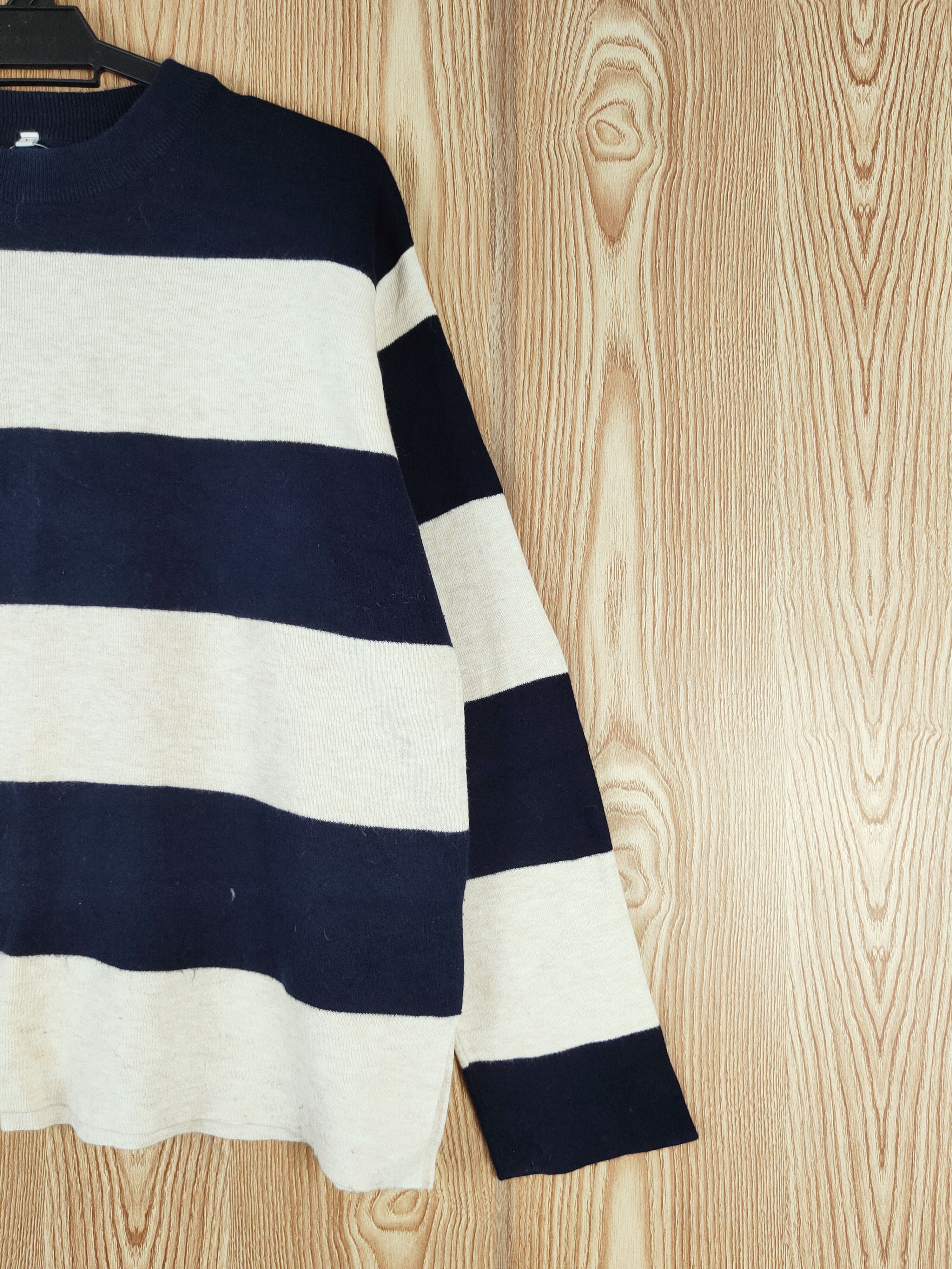 Homespun Knitwear Japane stripe Navy Knitwear sweatshirt #W347 Size L / US 10 / IT 46 - 5 Thumbnail