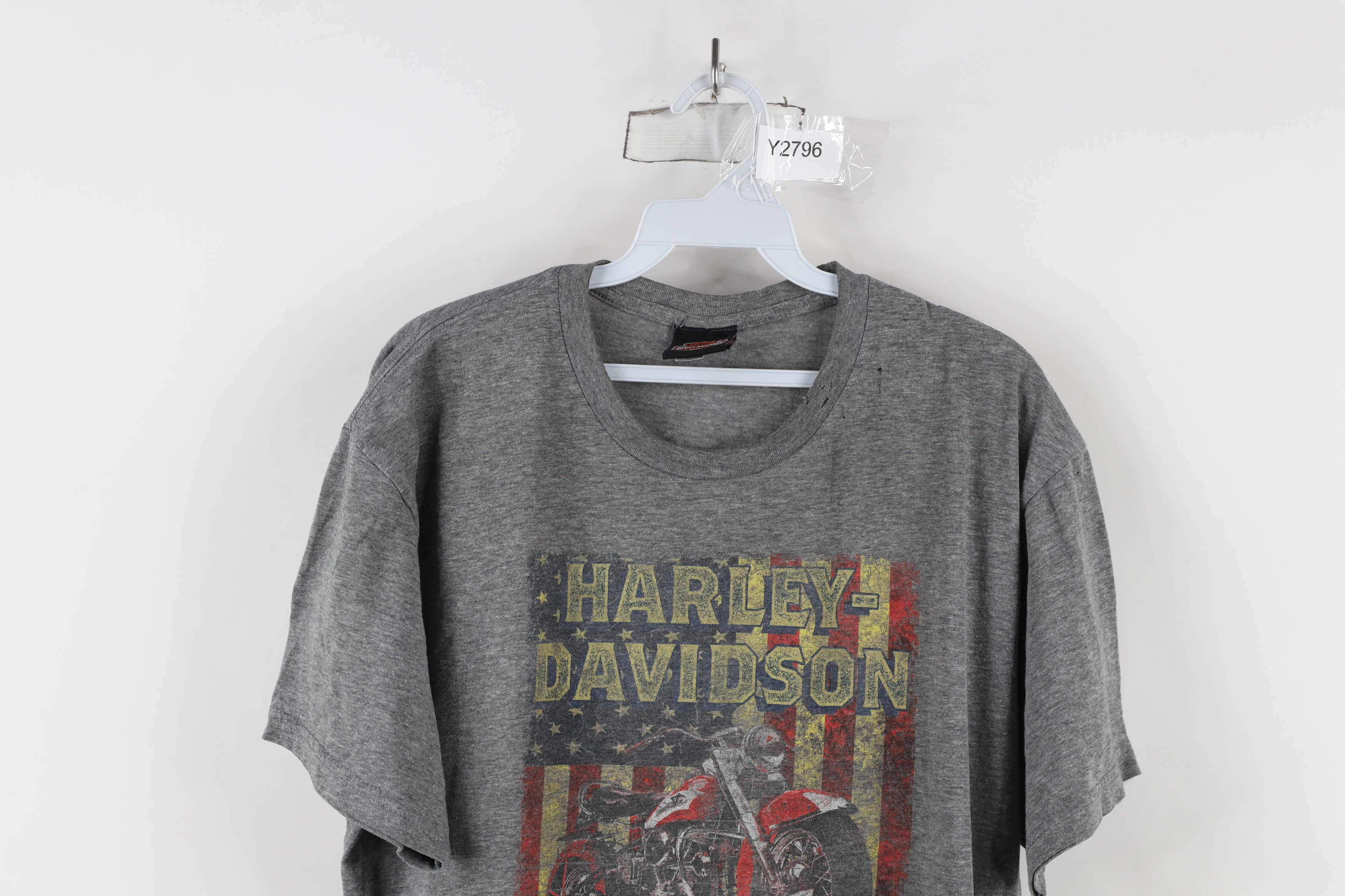 Harley Davidson × Vintage Vintage Y2K Harley Davidson Spell Out Jersey Knit T-Shirt Size US L / EU 52-54 / 3 - 2 Thumbnail