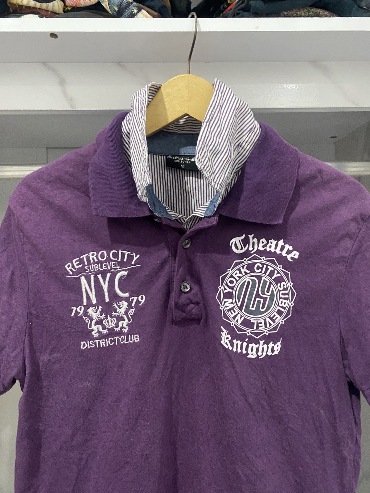 Hysteric Glamour Japanese Casual Polo Double Layer Shirt Hysteric Size US M / EU 48-50 / 2 - 2 Thumbnail