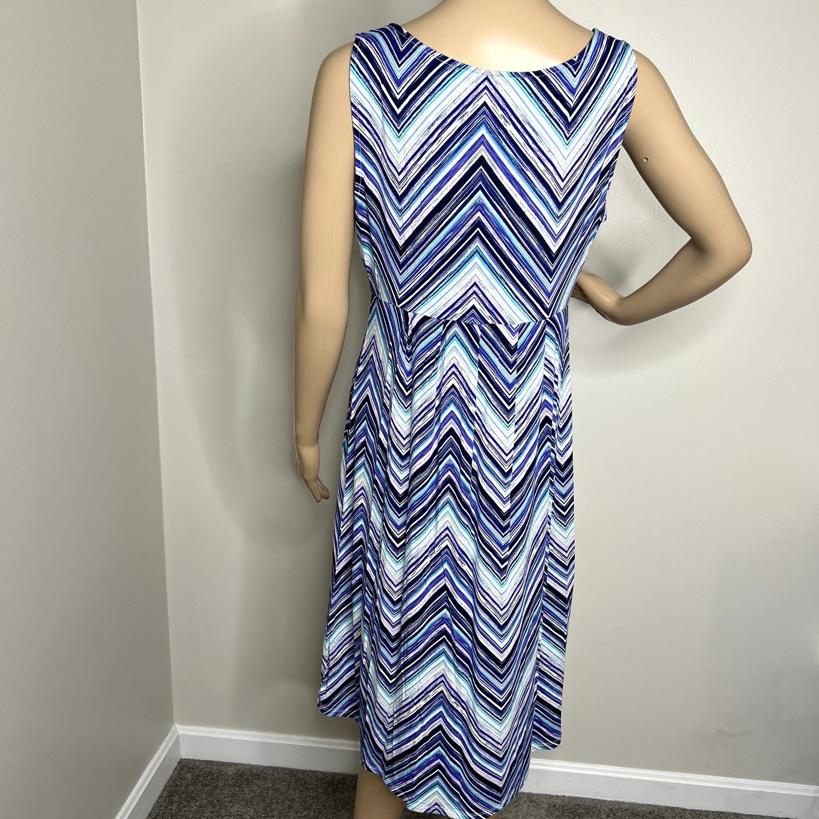 Other Vintage St John's Bay Chevron Zig Zag Tank Dress Size L / US 10 / IT 46 - 3 Thumbnail