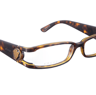 Gucci Gucci 00s Brown Rectangular Glasses with Gold Details Size ONE SIZE - 4 Thumbnail