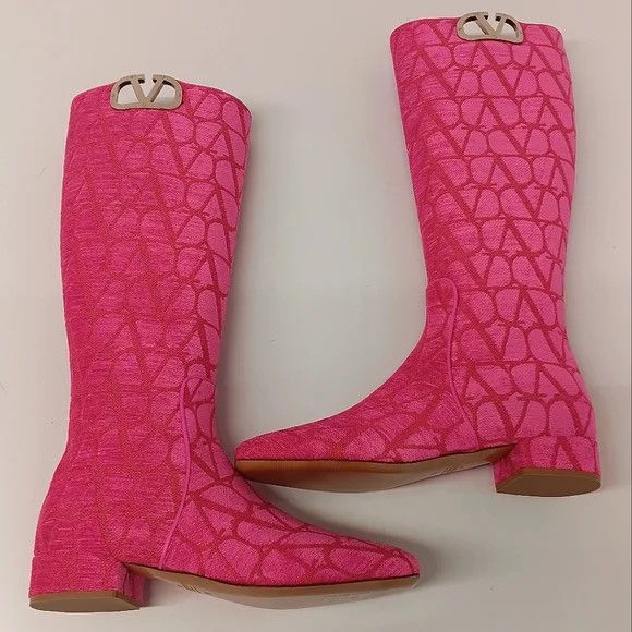 Valentino Valentino Garavani Toile Iconographe VLogo Boots - EU36.5 Size US 6.5 / IT 36.5 - 5 Thumbnail