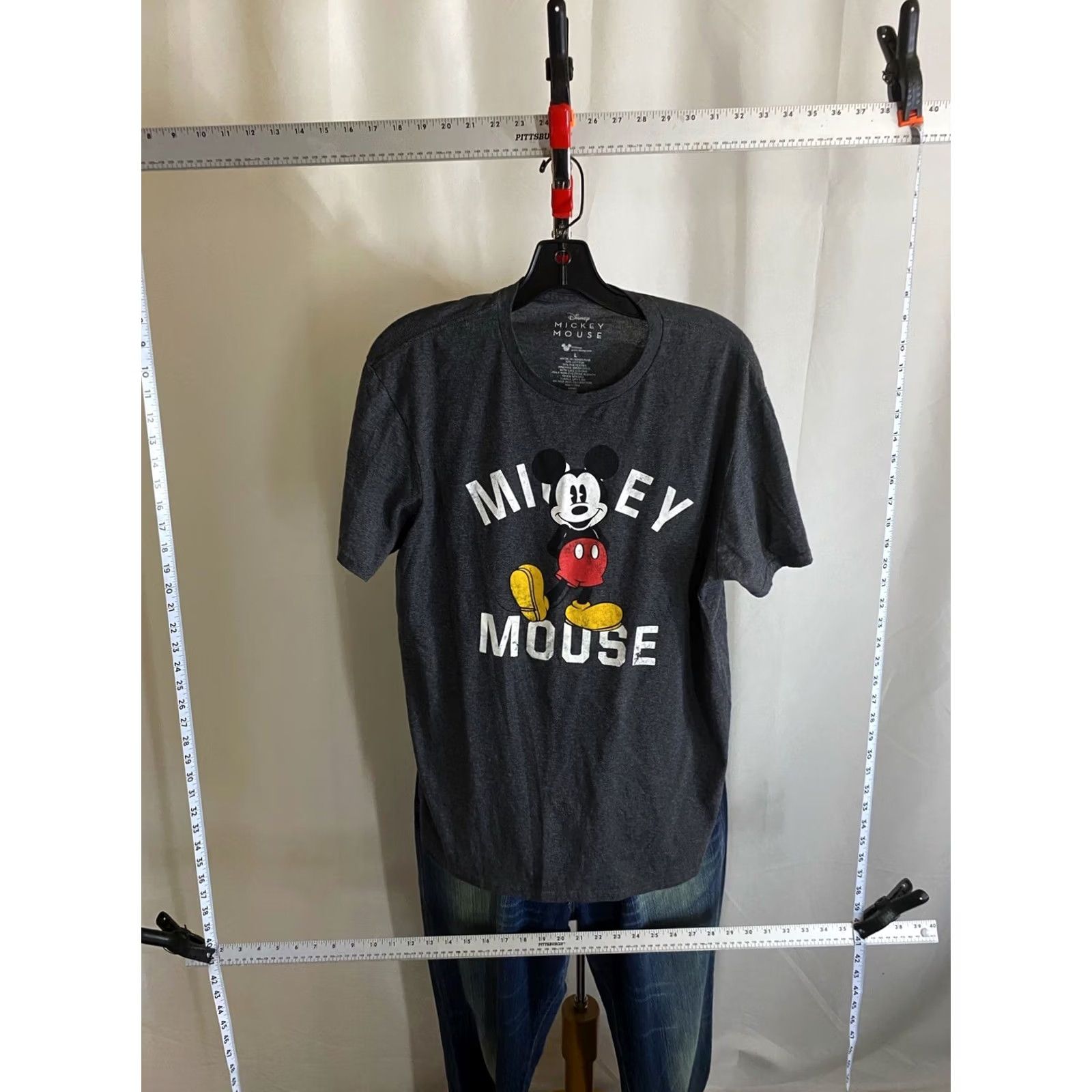 Disney Disney Mickey Mouse T-Shirt Mens Large L Retro Happy Tee Slim Shirt Sharp Color Size US L / EU 52-54 / 3 - 3 Thumbnail