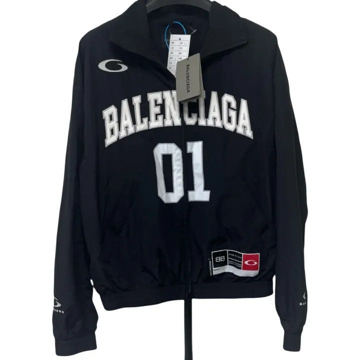 Balenciaga Balenciaga Letter Print Zip Jacket for Men 0079