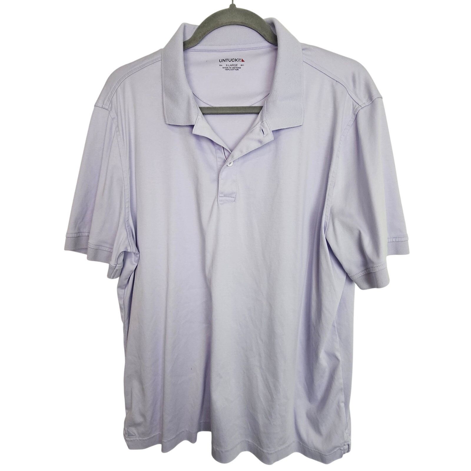 UNTUCKit Untuckit Polo Shirt Lavender Short Sleeve Collared Shirt XL Size US XL / EU 56 / 4 - 1 Thumbnail