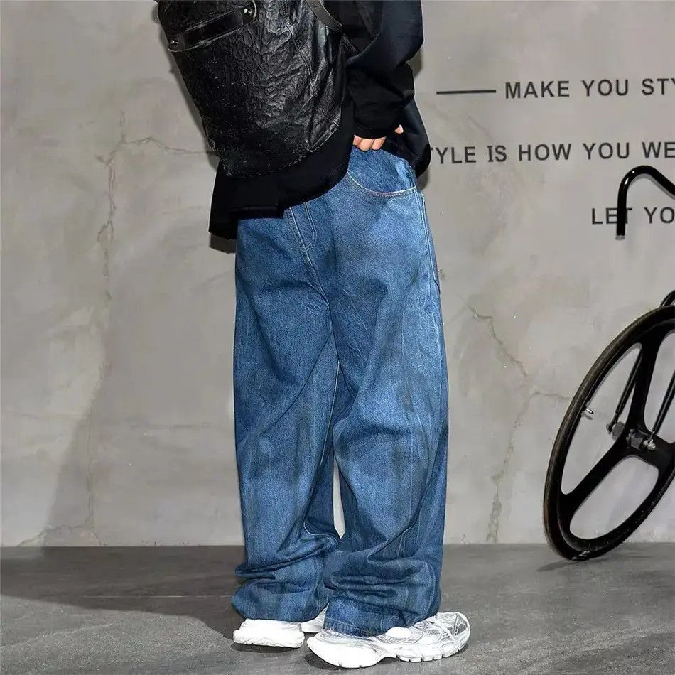 Japanese Brand Streetwear Designer Baggy Dirty Hip Hop Jeans Size US 32 / EU 48 - 5 Thumbnail