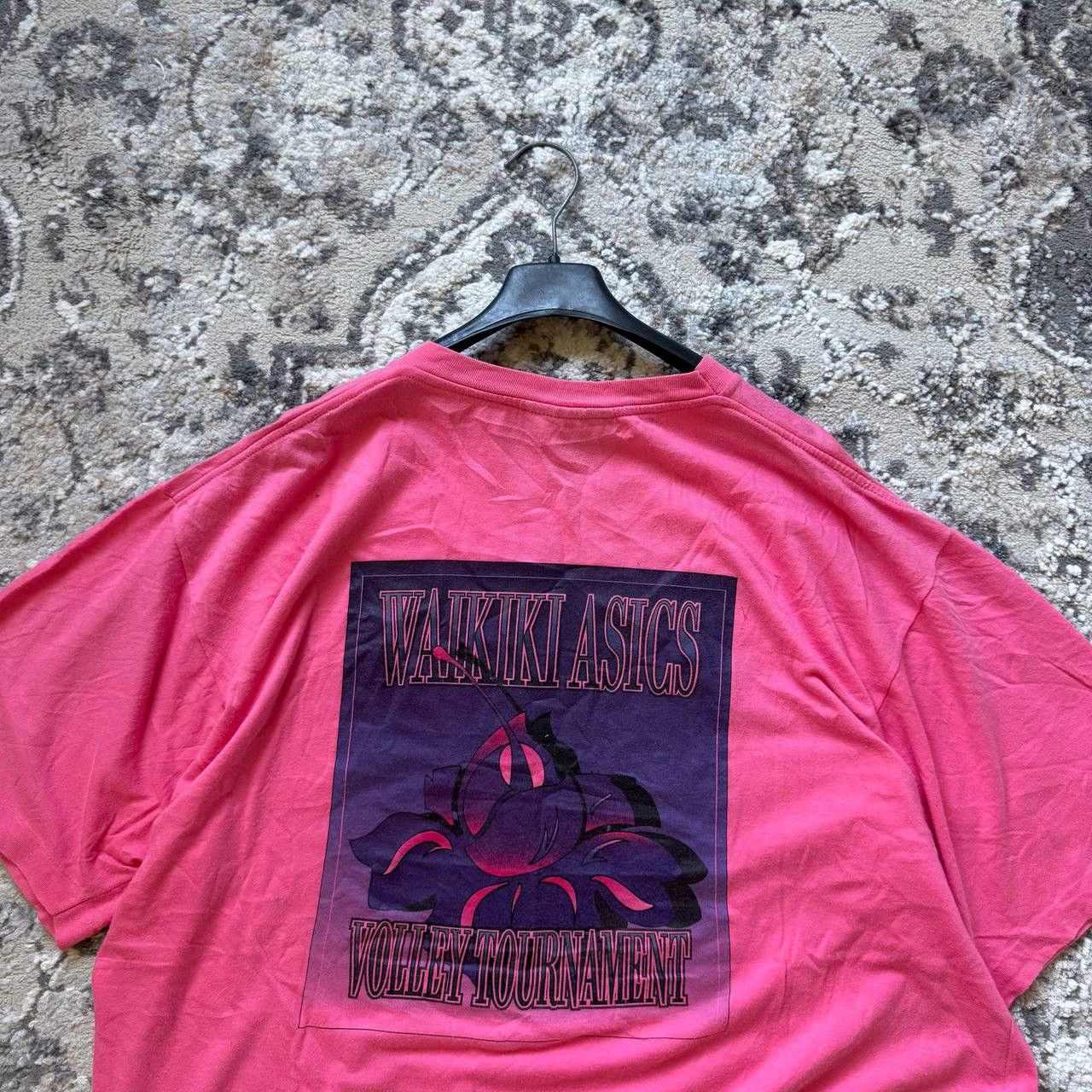 Asics Japanese Sportswear Asics Walkiki Pink Vintage Tee Size US XXL / EU 58 / 5 - 3 Thumbnail