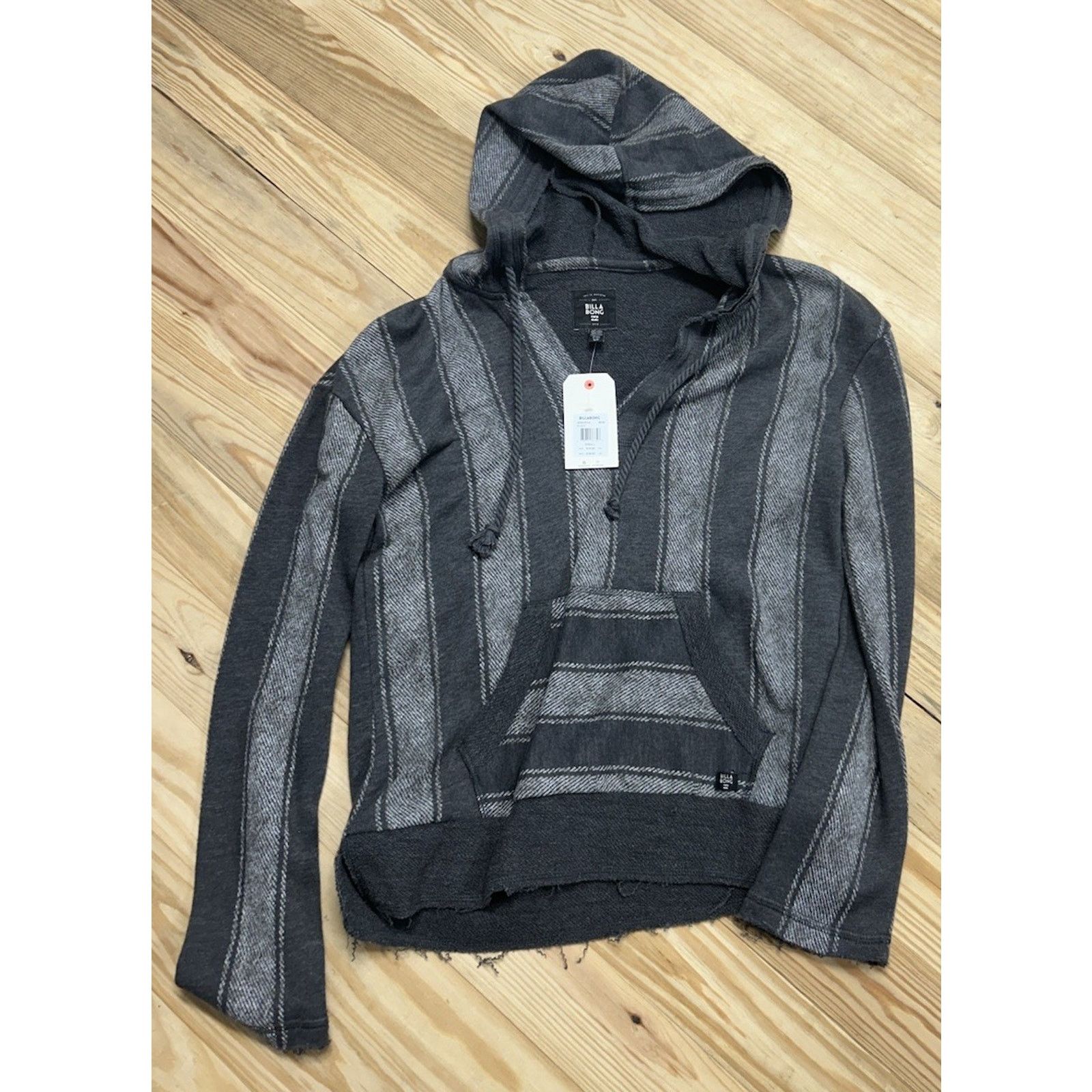 Billabong Billabong Hoodie Terry Pullover Grey Beach Stripe SP NWT Size S / US 4 / IT 40 - 3 Thumbnail