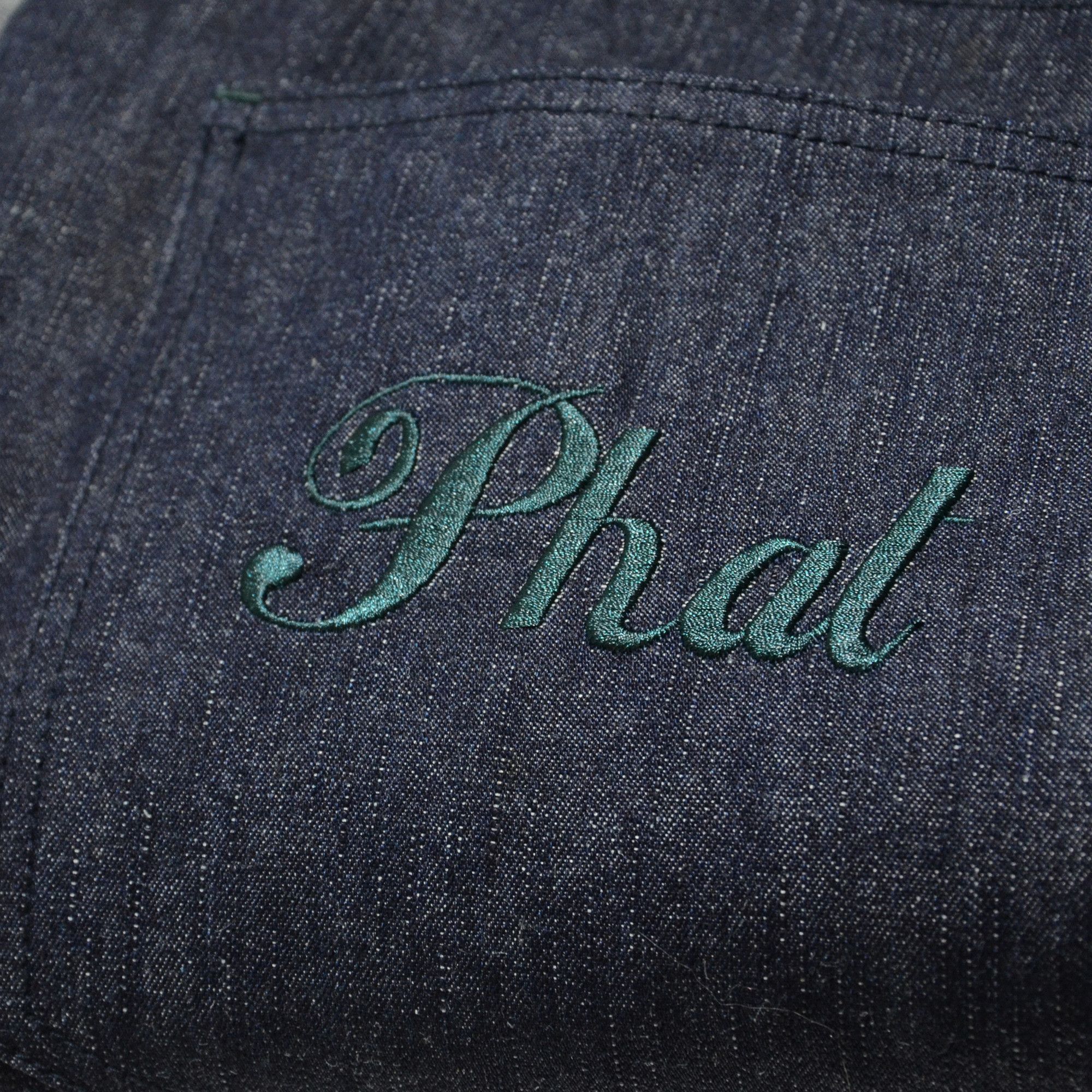 Phat Farm PF Jorts Raw Denim Rare Design 90s Hiphop Streetwear Size US 34 / EU 50 - 4 Thumbnail