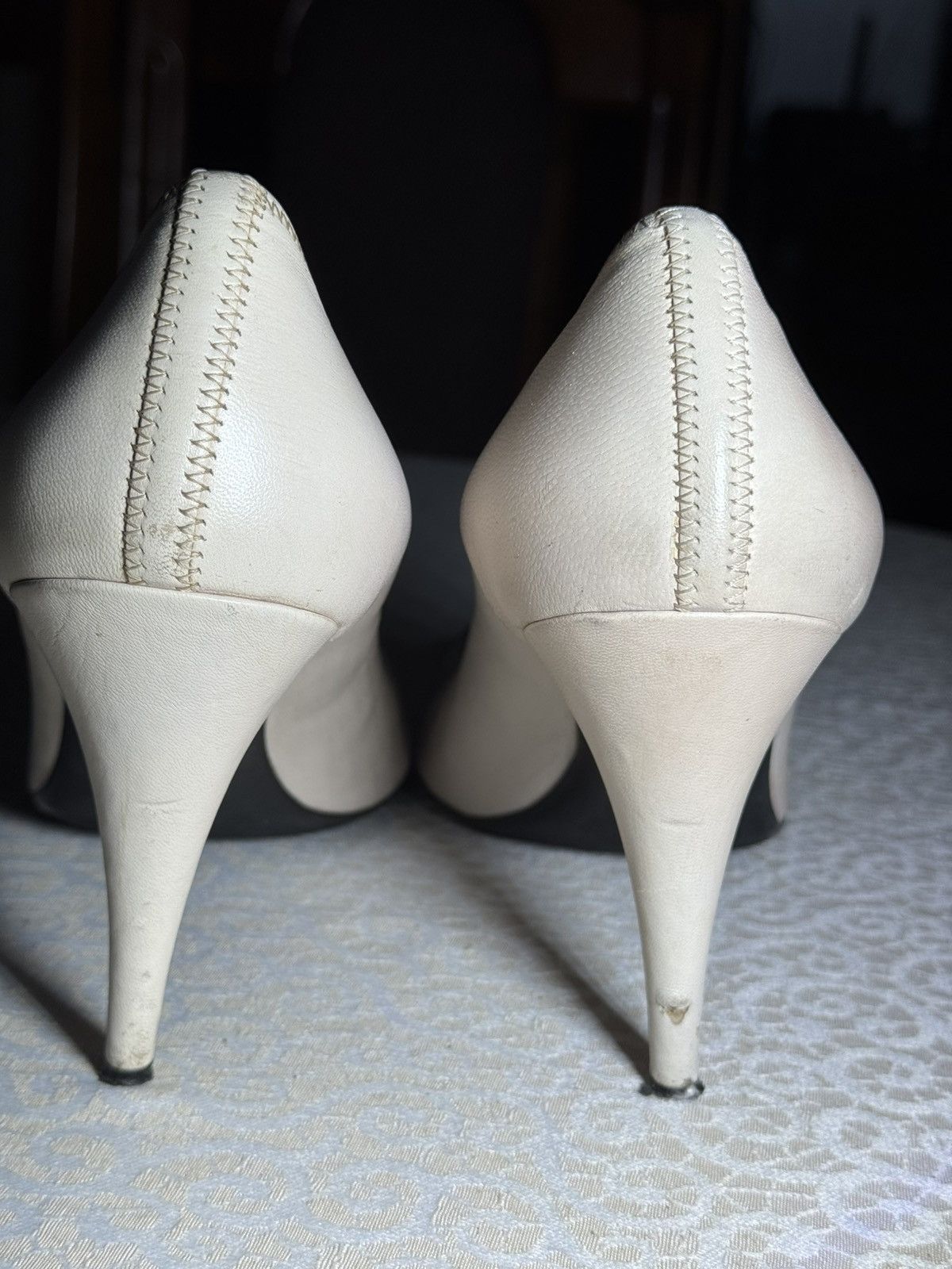Prada Prada Two-Tone Cap-Toe Pumps | Leather | Kitten Heel Size US 9 / IT 39 - 3 Thumbnail