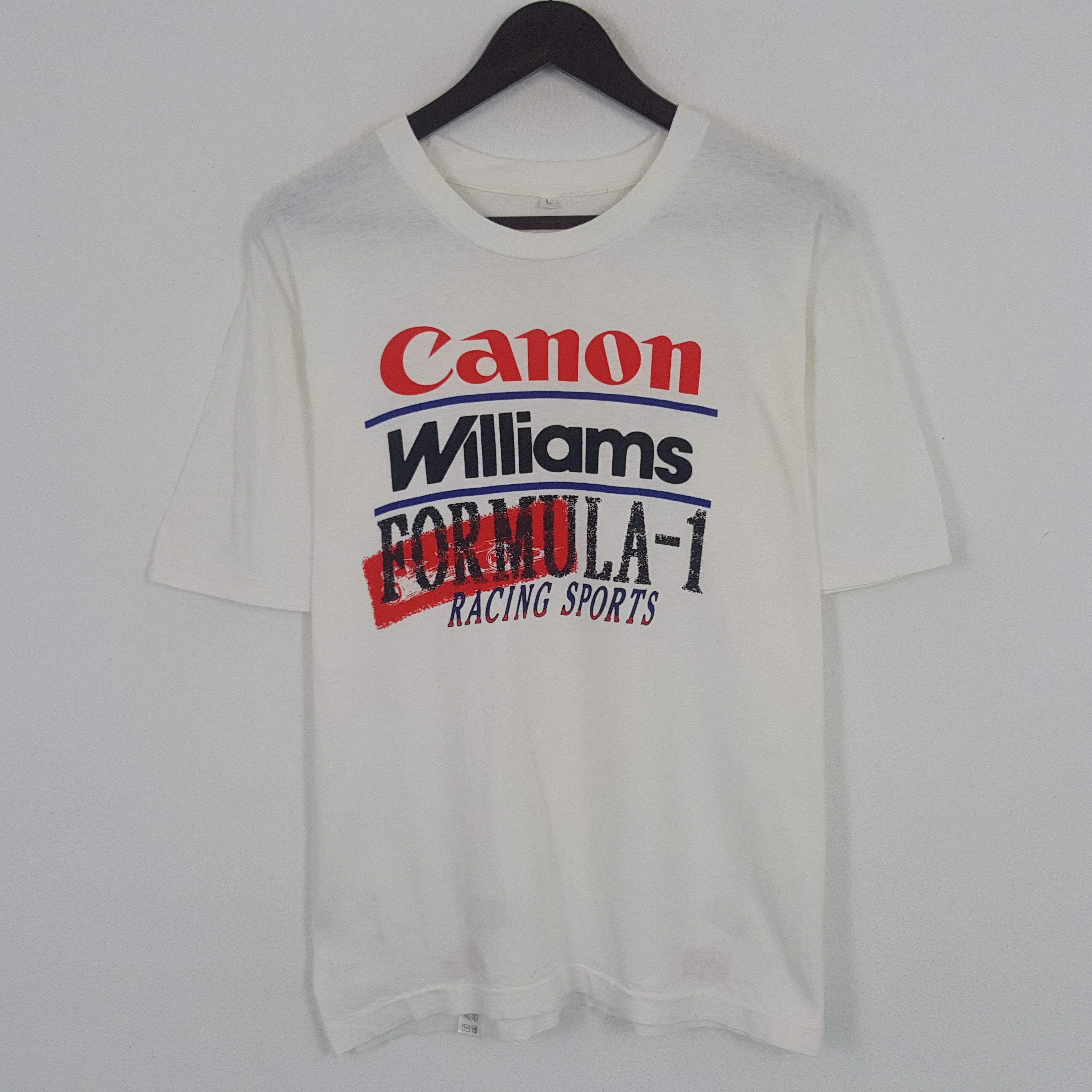 Canon × Vintage Vintage Canon Williams Formula 1 Racing Sports Tshirt Size US L / EU 52-54 / 3 - 1 Thumbnail