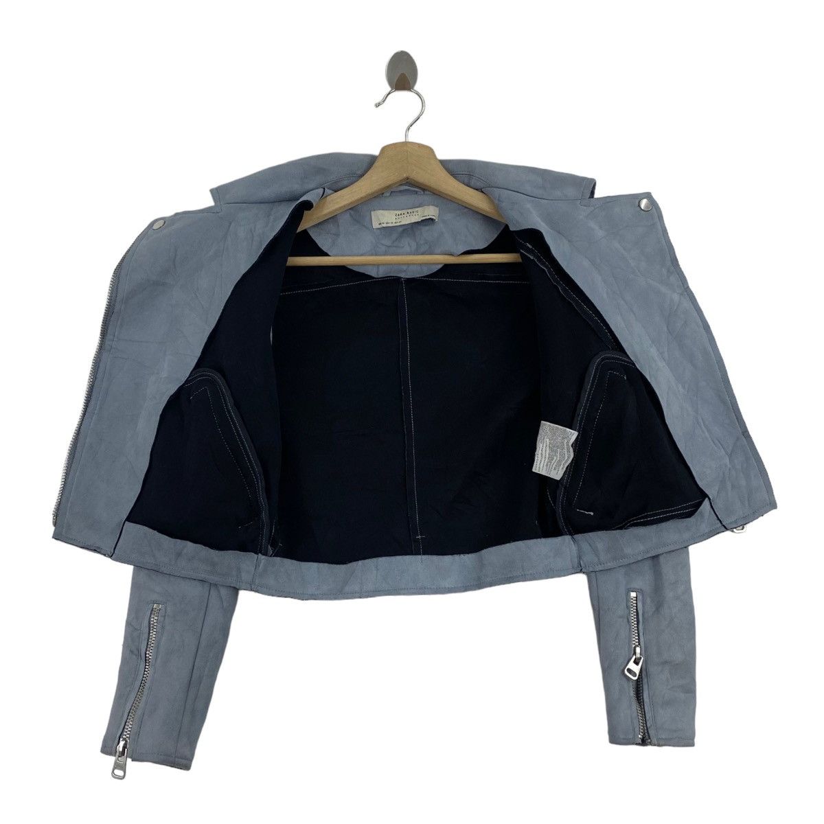 Zara ZARA BASIC Outerwear Perfecto Multi Pockets Motorcycle Grey Size US XS / EU 42 / 0 - 5 Thumbnail