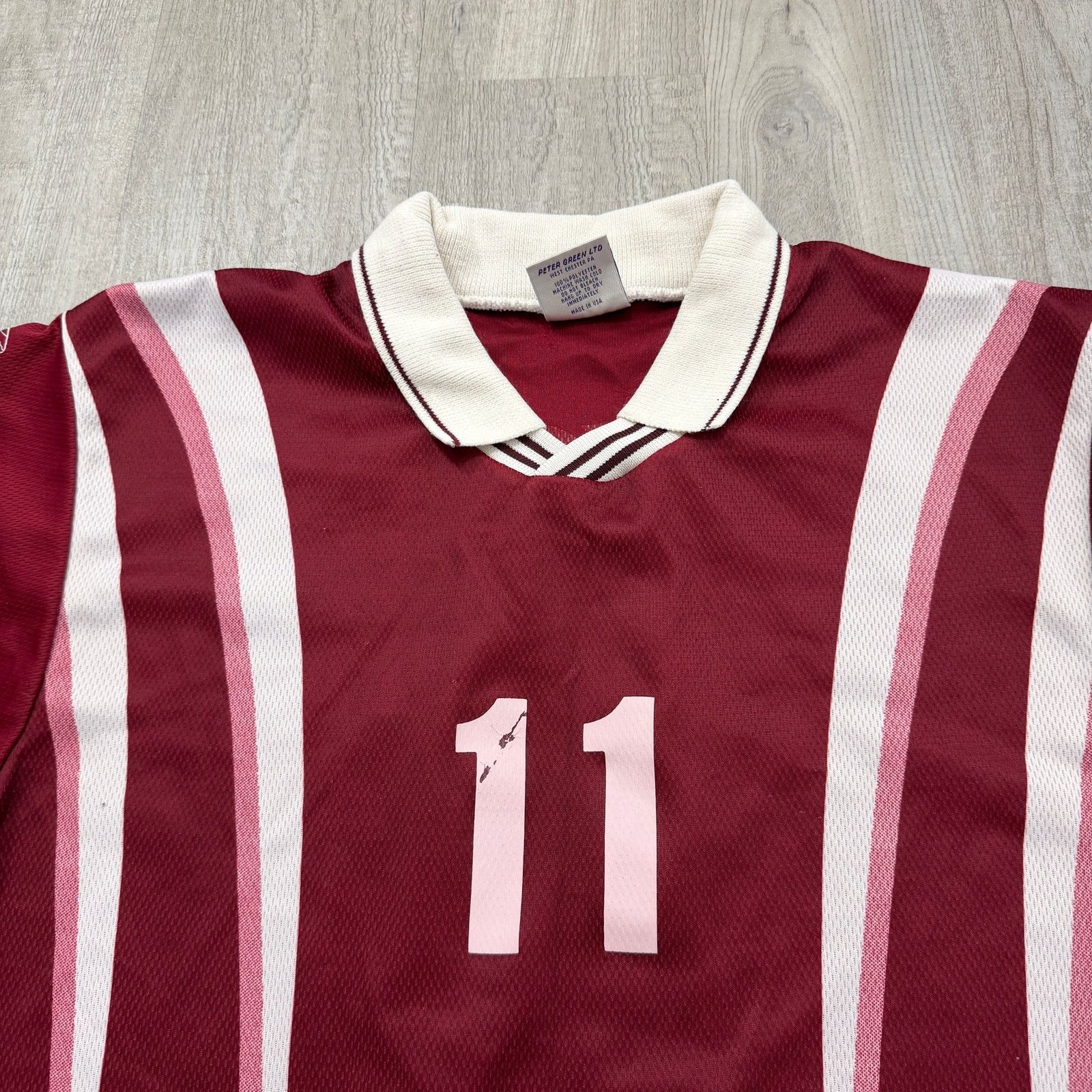 Vintage Vintage Dynamic Soccer Collared Jersey Medium Red White 90s Size US M / EU 48-50 / 2 - 3 Thumbnail
