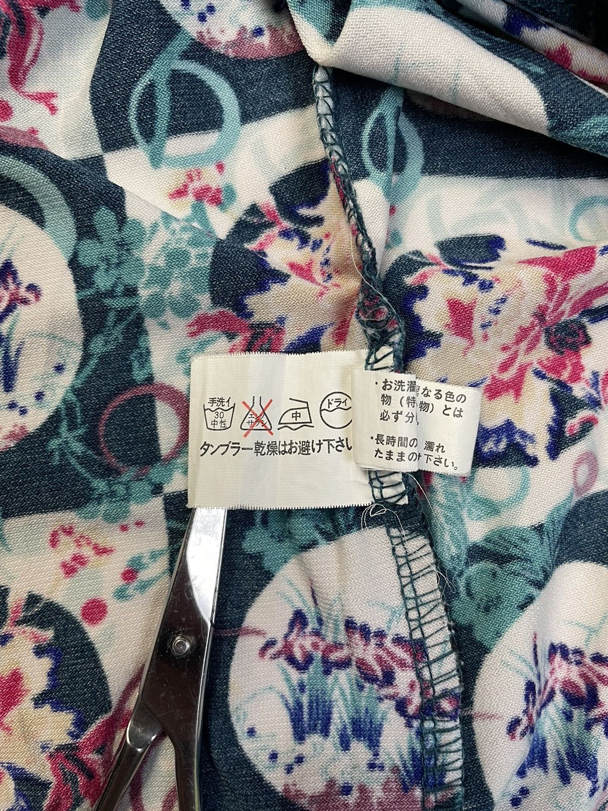 Japanese Brand SS12 Ozz Oneste Iris Flower Ichimatsu Checkered Print Dress Size S / US 4 / IT 40 - 11 Thumbnail