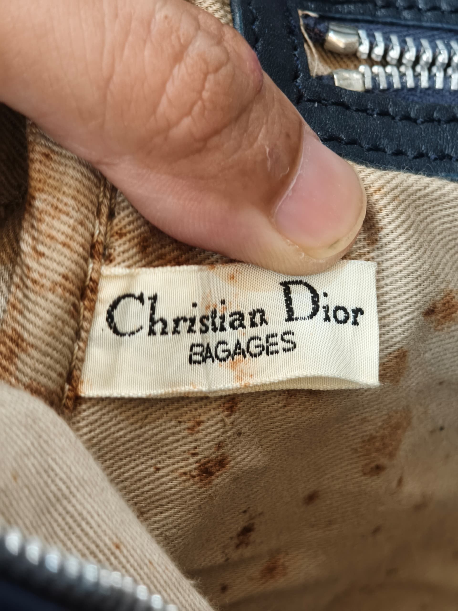 Christian Dior Monsieur Christian Dior Monogram Blue Denim Messenger Bag Size ONE SIZE - 11 Thumbnail