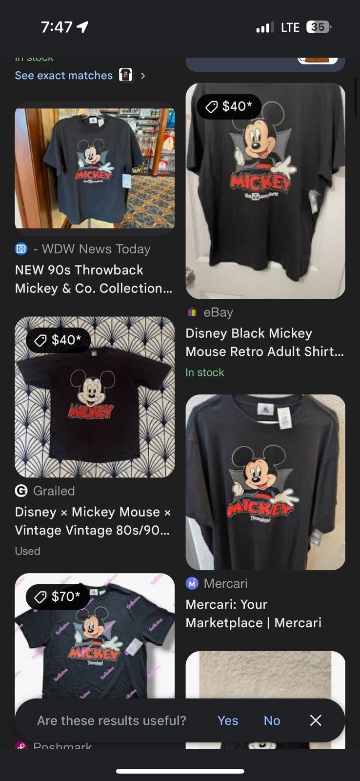 Disney × Mickey Mouse × Vintage Vintage 1990s DisneyWorld Mickey Mouse Character Tee Size M Size US M / EU 48-50 / 2 - 7 Thumbnail