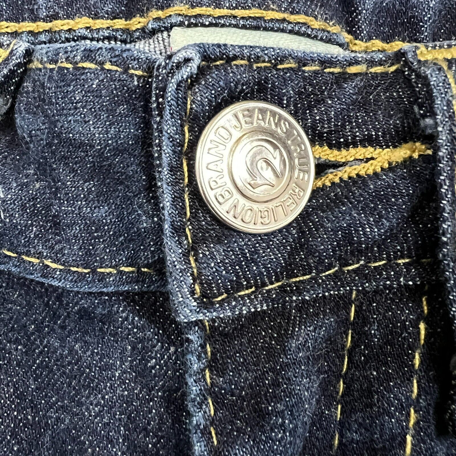 True Religion × Vintage True Religion Jeans 28x27 Blue World Tour Skinny Denim Pants Size 28" / US 6 / IT 42 - 3 Thumbnail