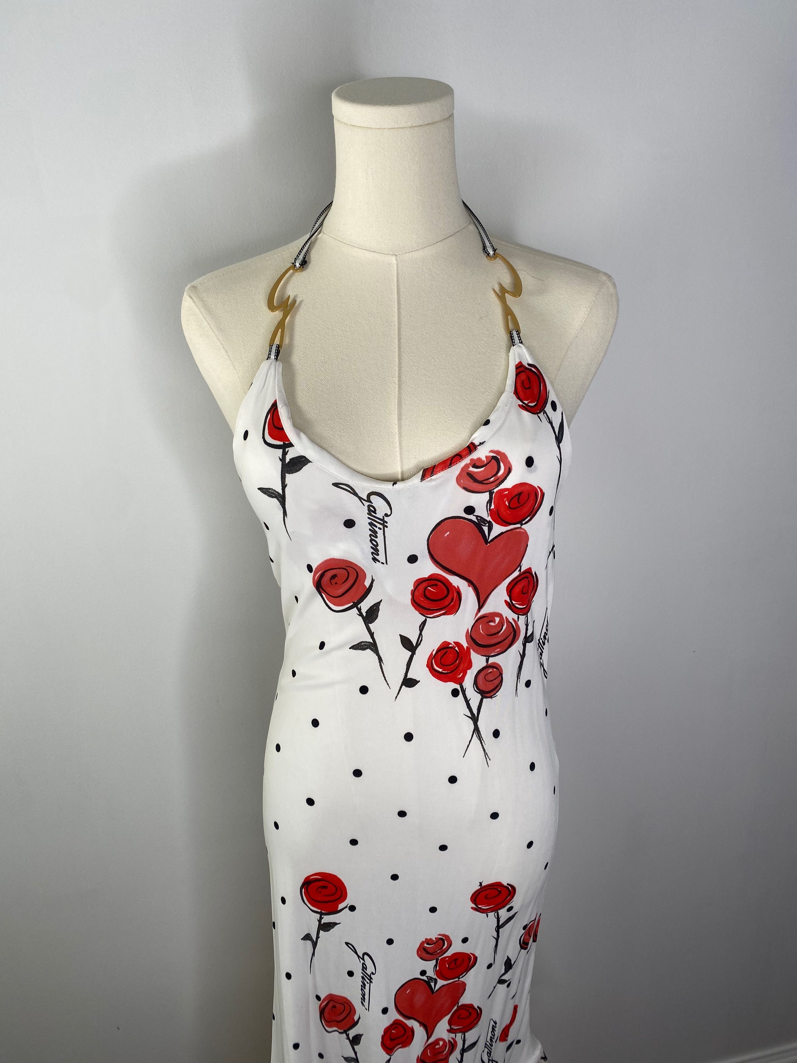 Vintage Gattinoni Jeans - White rose dress Size ONE SIZE - 9 Thumbnail
