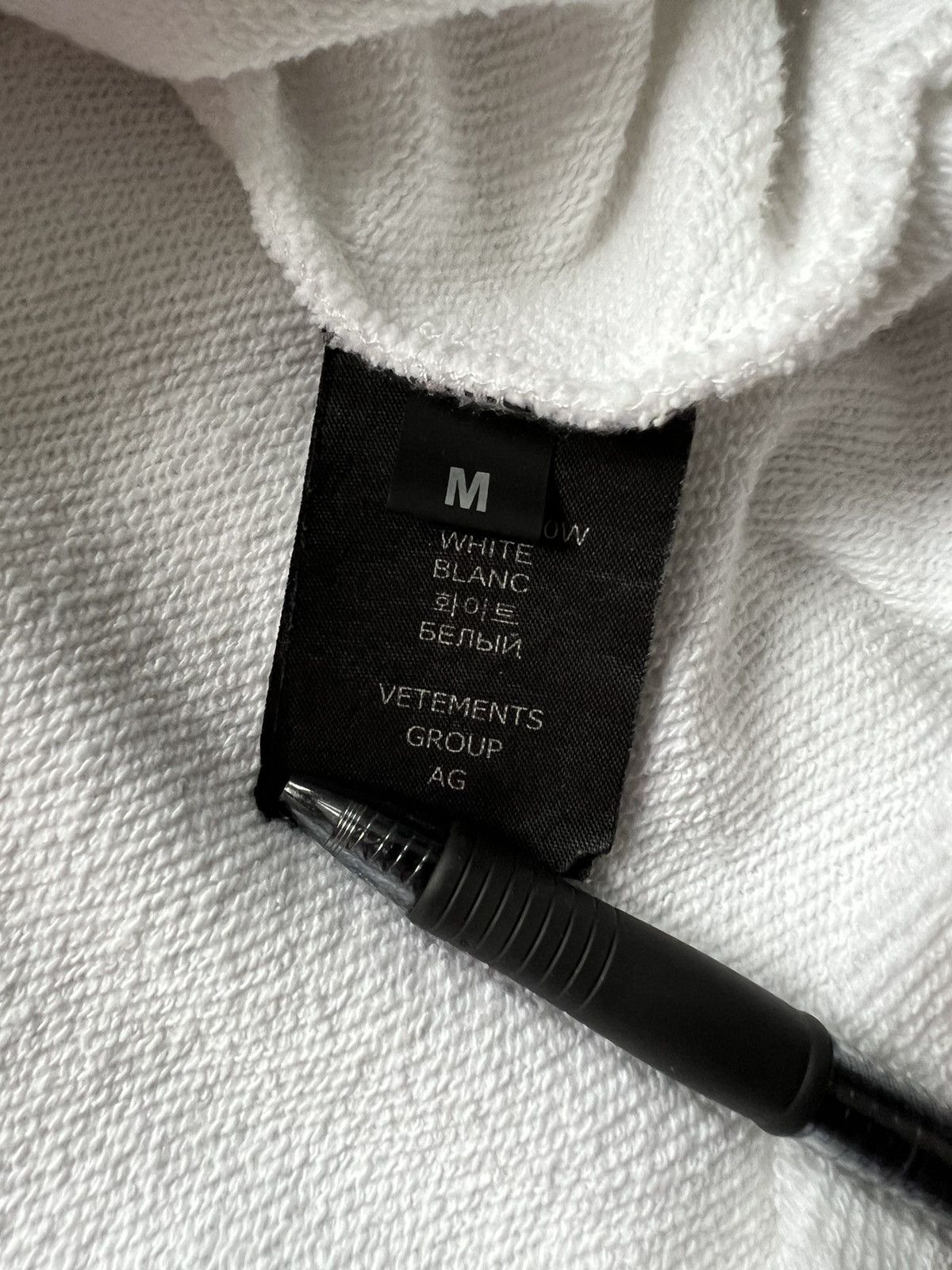 Vetements Vetements White Haute Couture Logo Oversized Hoodie Medium M Size US M / EU 48-50 / 2 - 6 Thumbnail