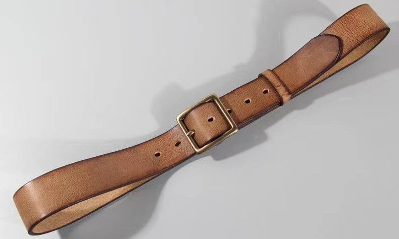 Japanese Brand × Vintage Vintage Natural Leather Copper Buckle Belt Size ONE SIZE - 3 Thumbnail
