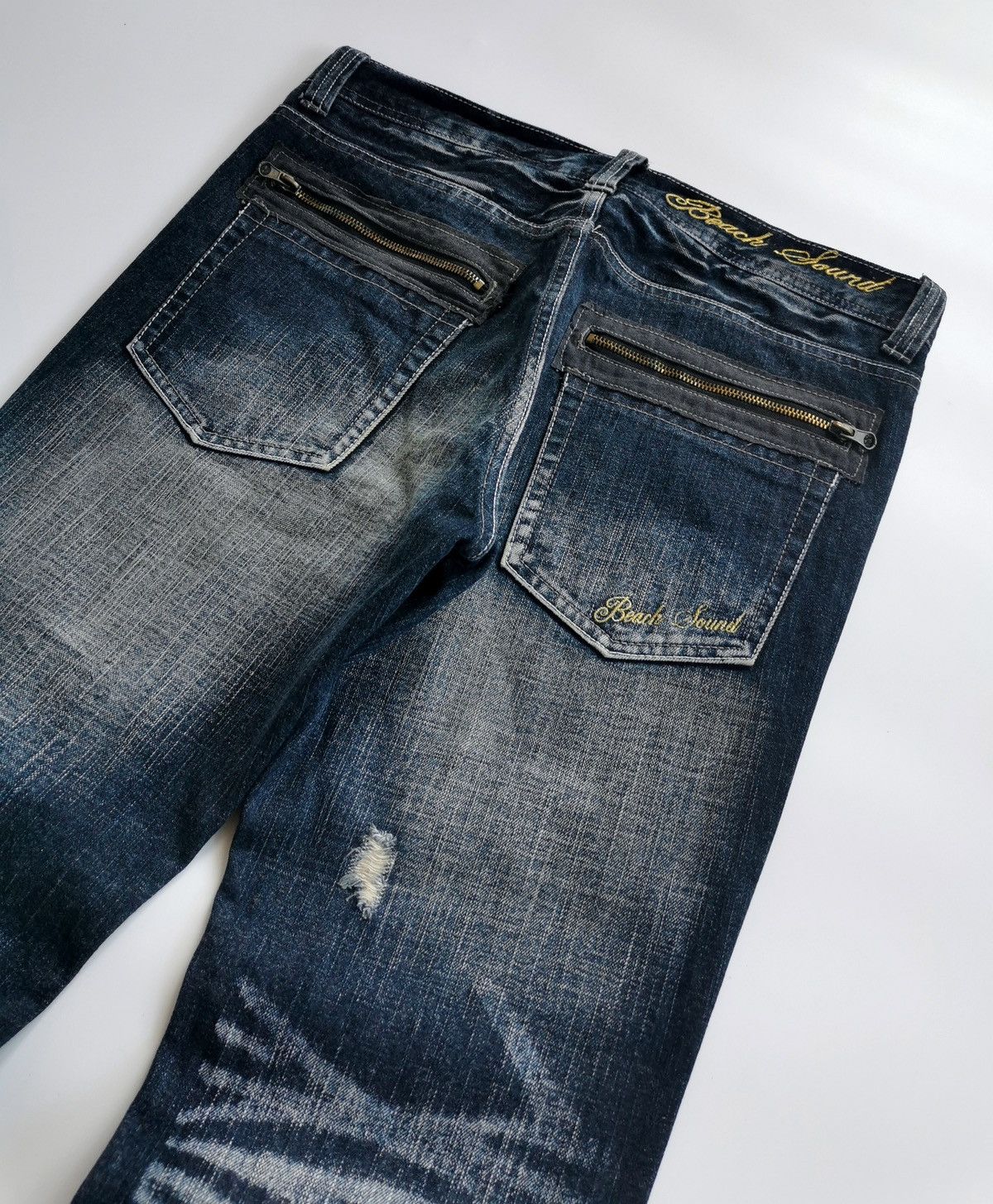 Tornado Mart Beach Sound Flared Bootcut Zipper Jeans Size US 34 / EU 50 - 11 Thumbnail