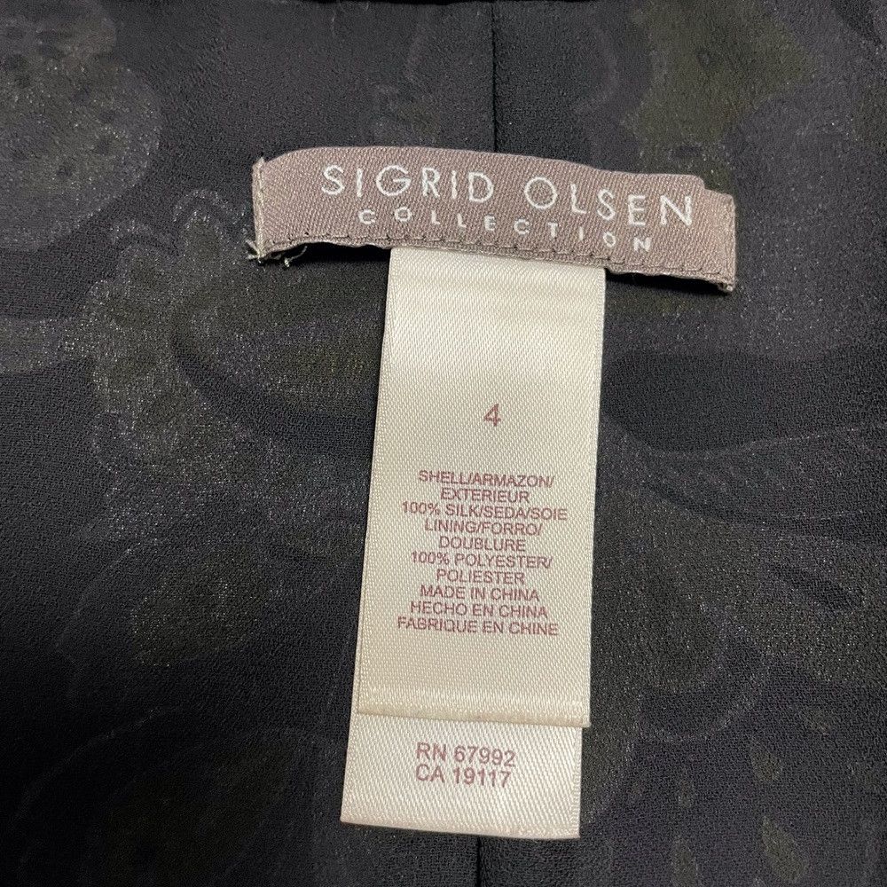 Other Sigrid Olsen Silk Paisley Floral Skirt Black Green Size 4 Size 27" / US 4 / IT 40 - 6 Thumbnail