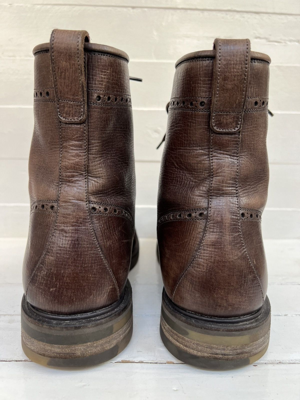 Salvatore Ferragamo Salvatore Ferragamo Lavorazione Tramezza Brown Boots Size US 8.5 / EU 41-42 - 8 Thumbnail