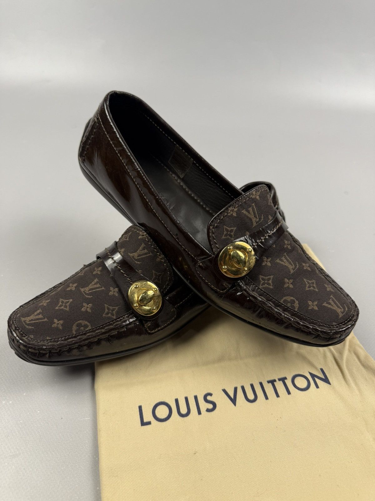 Louis Vuitton Louis Vuitton Monogram Loafers Brown Women EU 39 Luxury Size US 6 / IT 36 - 1 Thumbnail