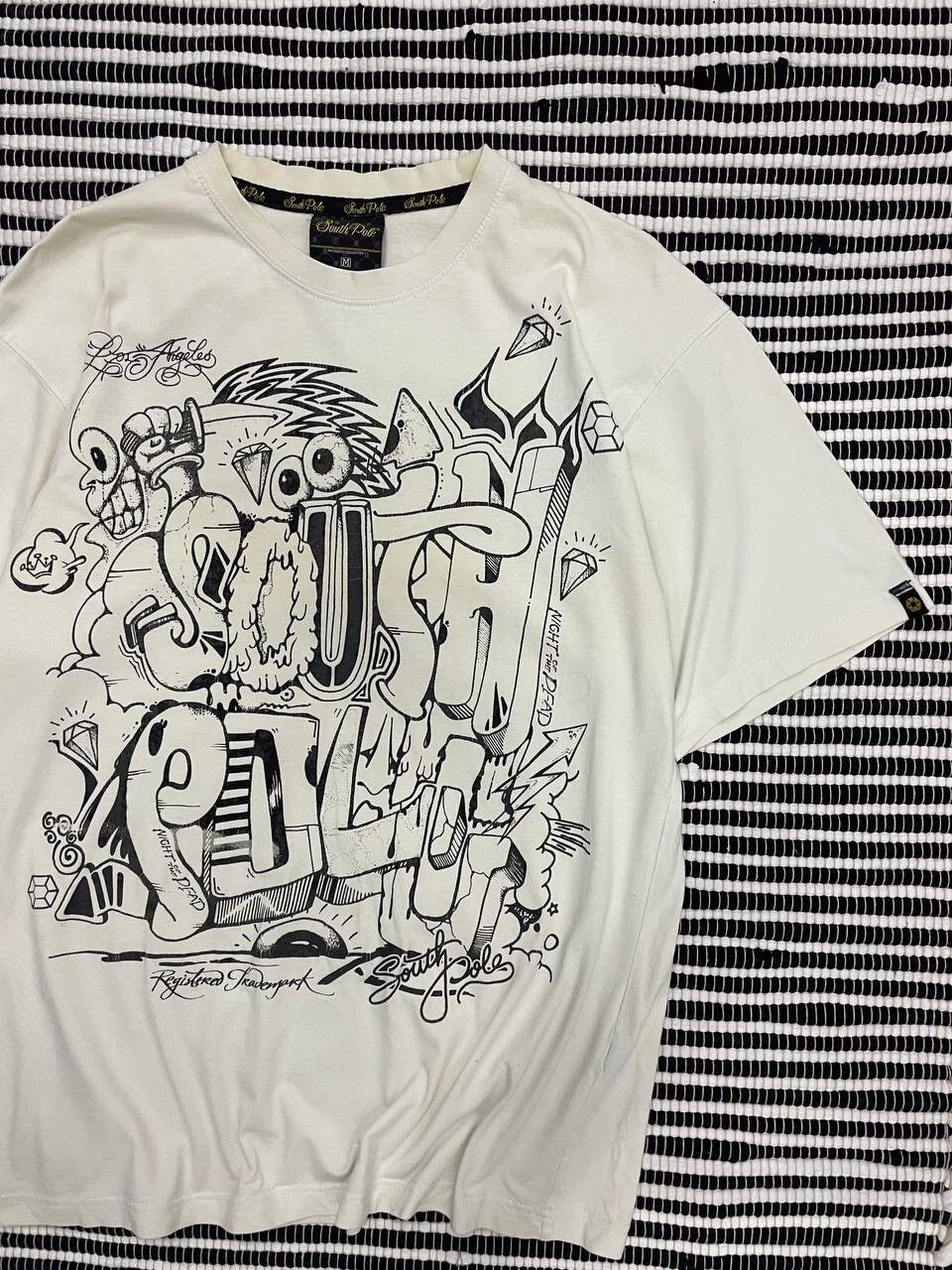 Southpole × Vintage Vintage Southpole Distressed Big Logo Tee T-Shirt Y2K Size US M / EU 48-50 / 2 - 3 Thumbnail