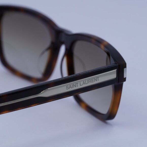 Saint Laurent Paris Saint Laurent SL662 002 Sunglasses Havana Rectangle Frame Size ONE SIZE - 5 Thumbnail