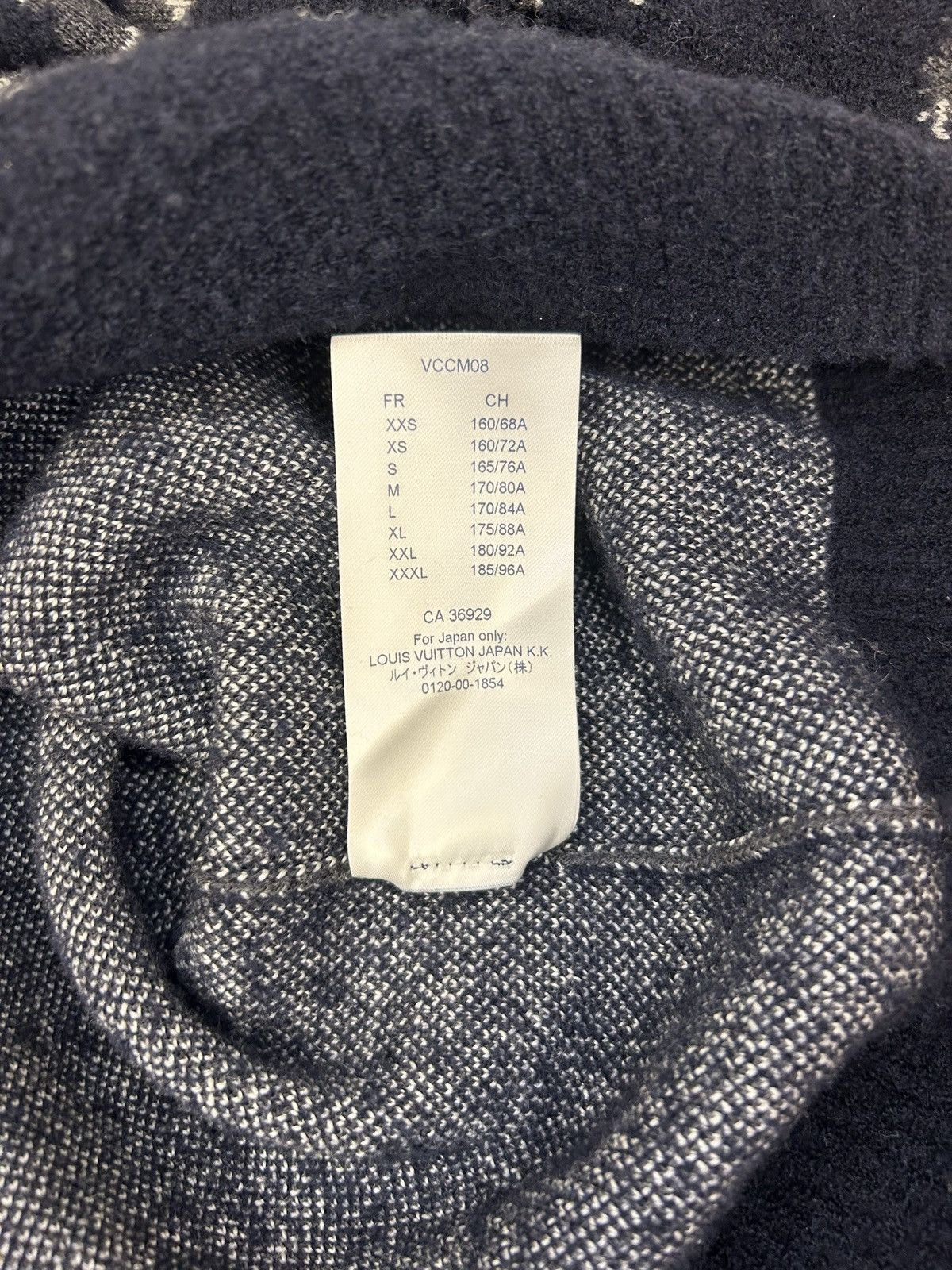 Louis Vuitton LOUIS VUITTON DISTRESSED FLOCK MONOGRAM LOGO - NAVY Size US S / EU 44-46 / 1 - 7 Thumbnail