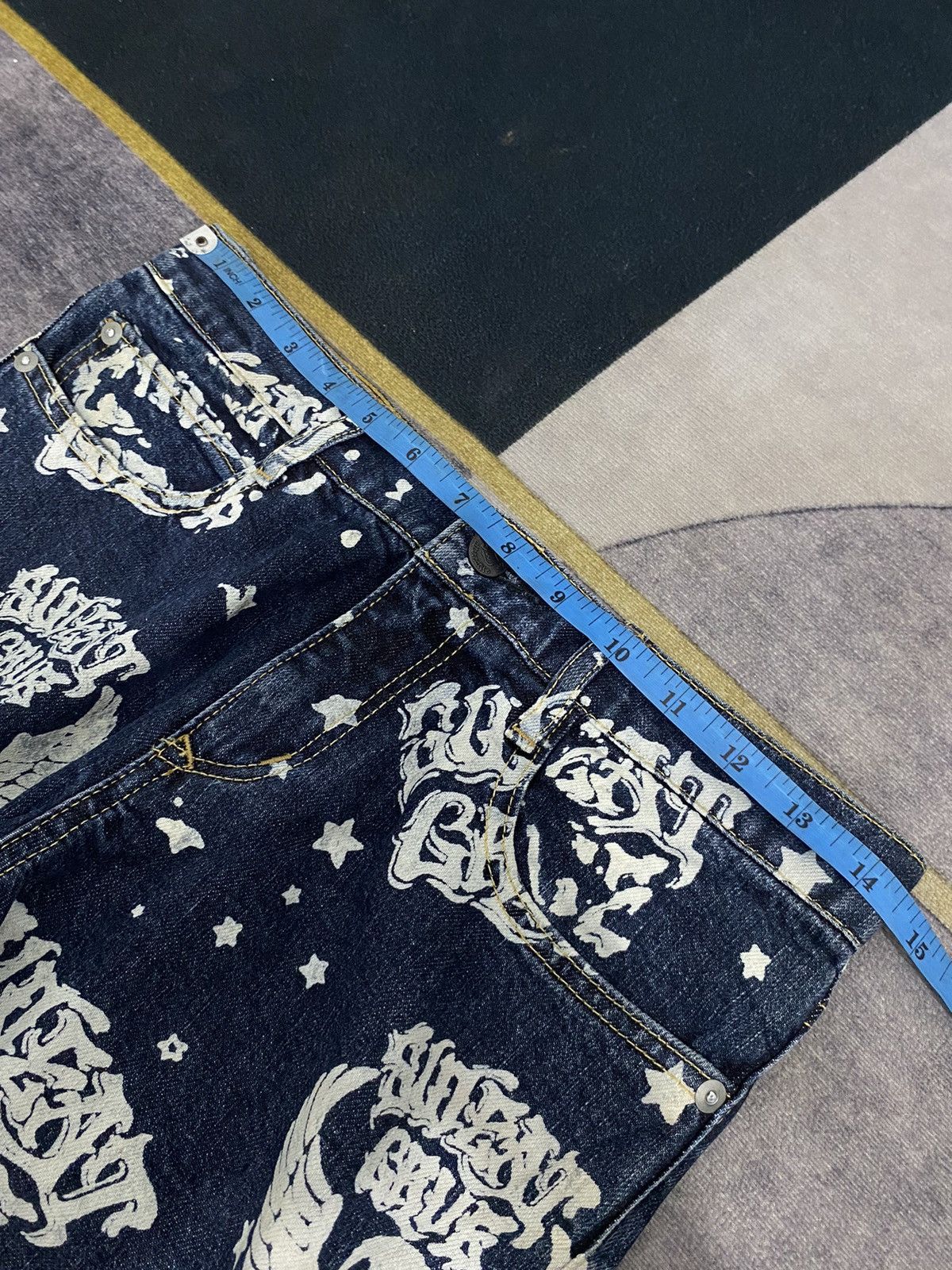 Hysteric Glamour RNAC SWT SKULL PRINT BOOT CUT DENIM PANTS Size US 29 - 15 Thumbnail