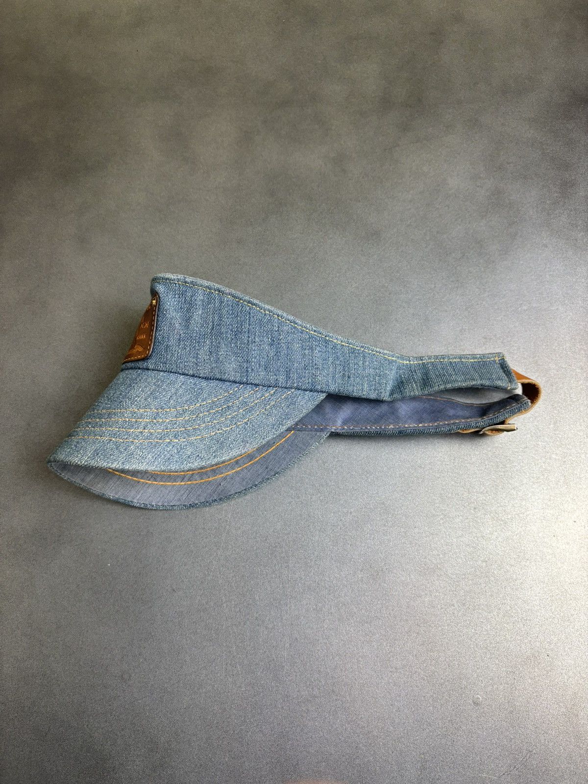 Levi's 1970s Levi's Orange Tab Hat 70s Vintage Levis Denim Visor US Size ONE SIZE - 13 Thumbnail