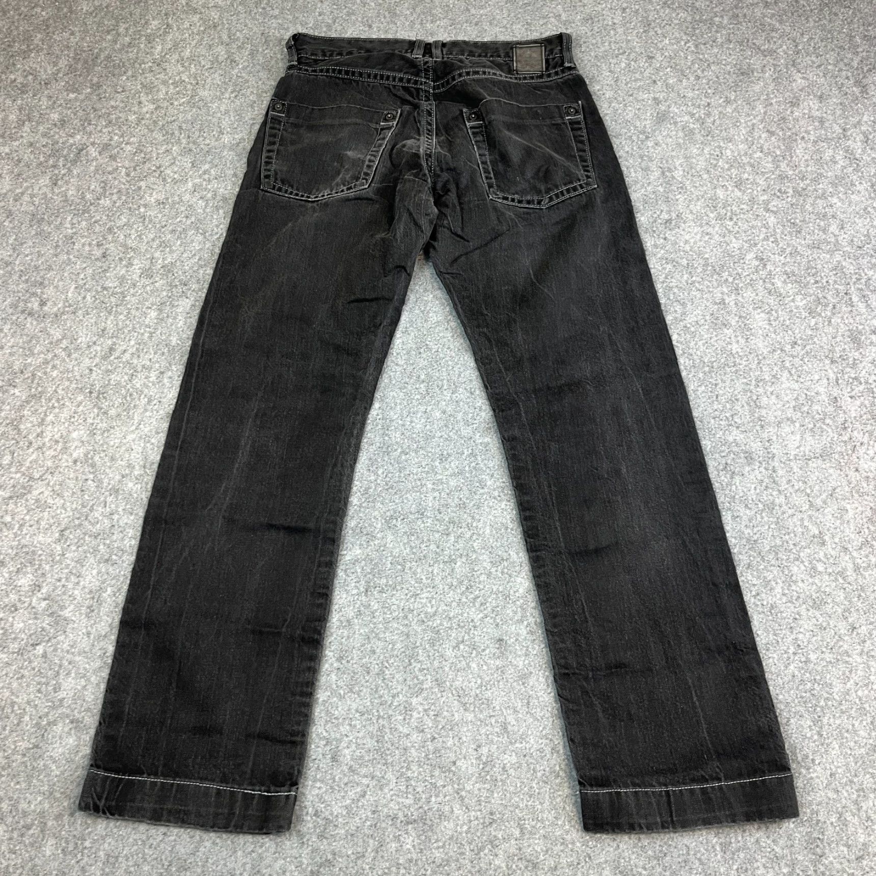 Hugo Boss HUGO BOSS Jeans Regular Straight 30 30 Denim Black Vintage Mens | 5-Pocket, Button, Logo, Dark Wash, Zip Closure, Cotton Size US 30 / EU 46 - 2 Thumbnail