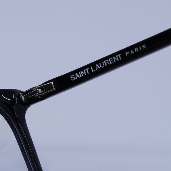 Saint Laurent Paris Saint Laurent SL296 001 Eyeglasses Black 55mm Rectangle Size ONE SIZE - 8 Thumbnail