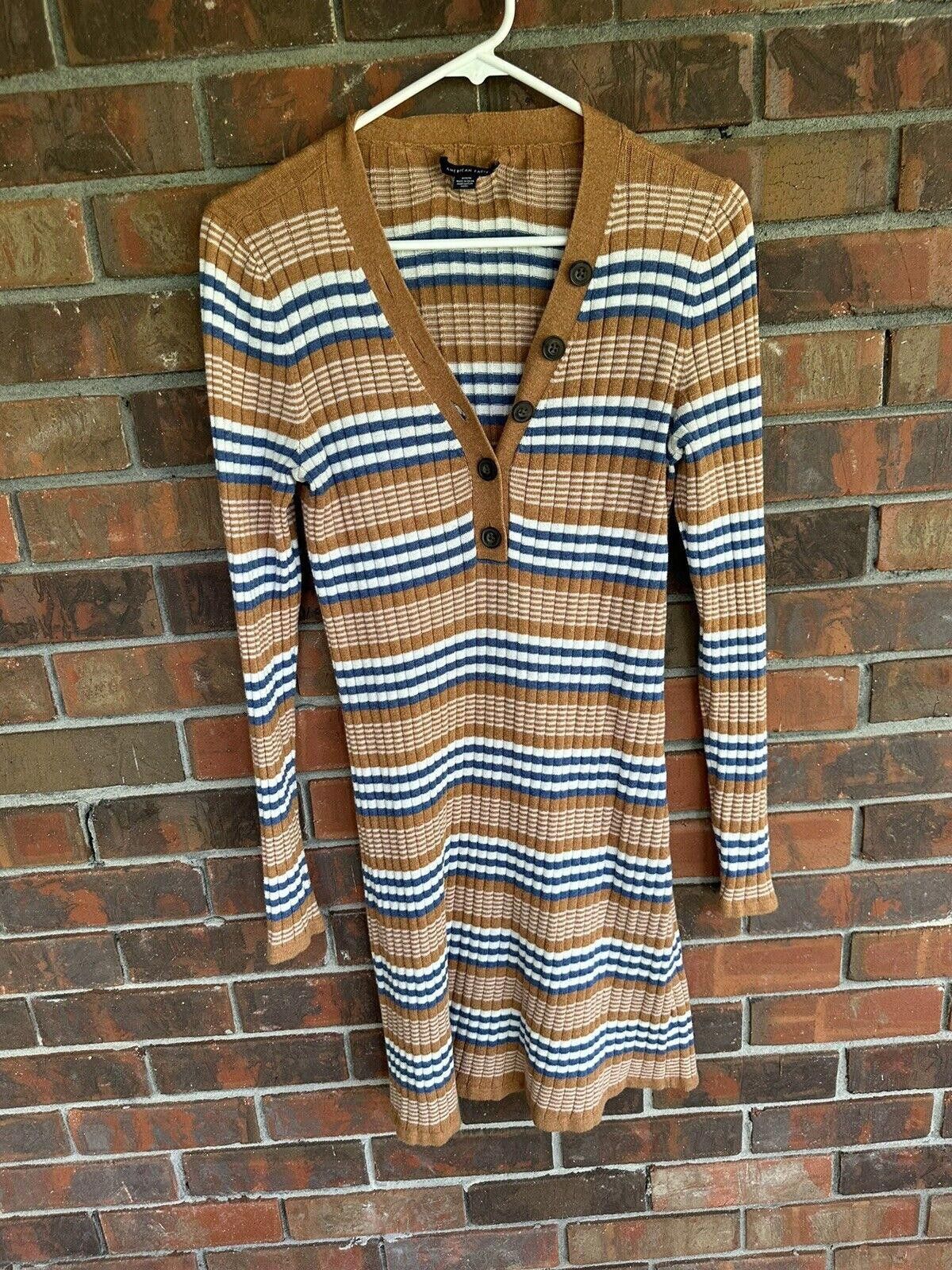American Eagle Outfitters Vintage American Eagle Dress Striped Medium Size M / US 6-8 / IT 42-44 - 3 Thumbnail