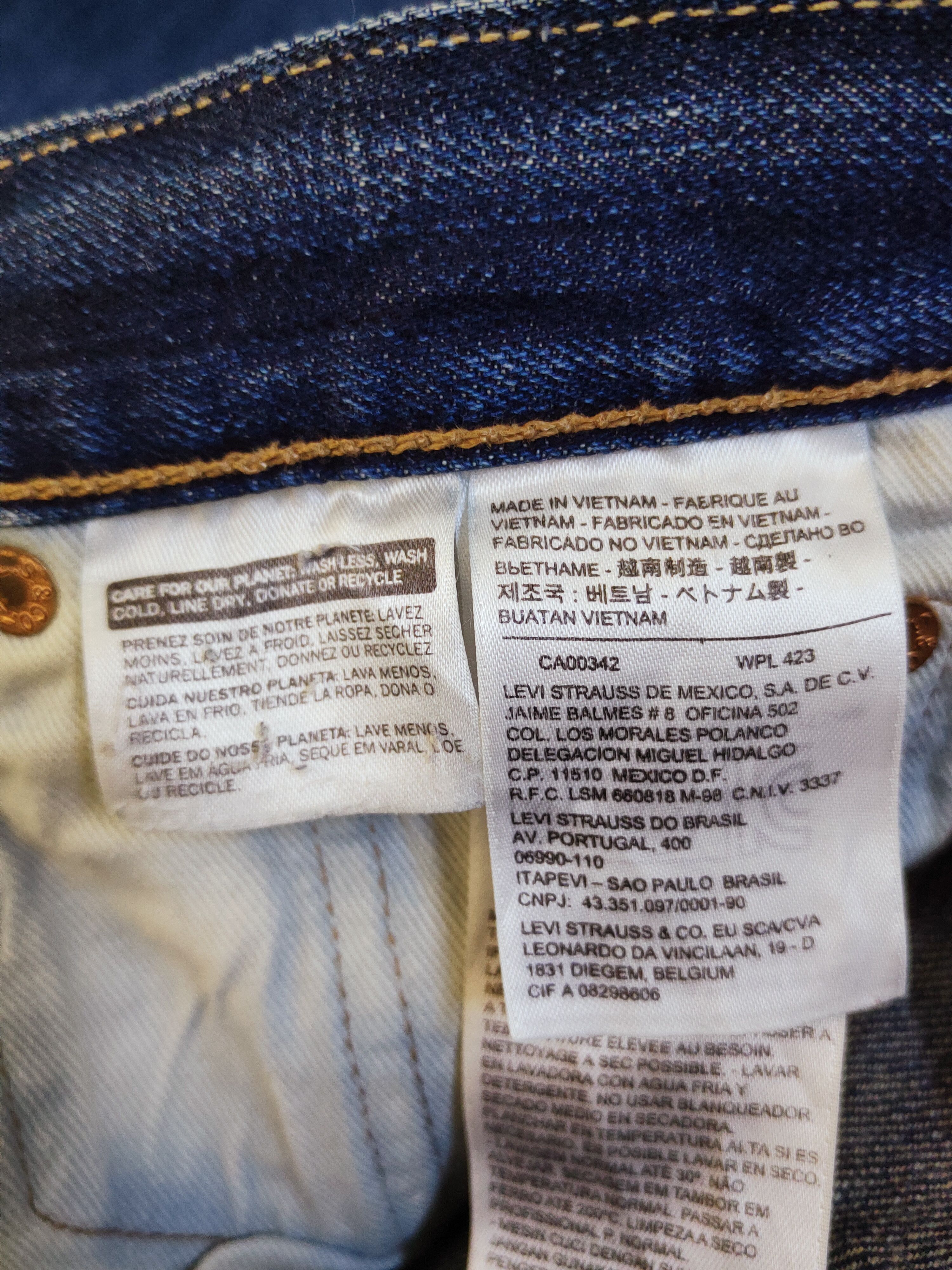 Levi's Levi's Dark Blue Distressed Ripped Jeans #S2713 Size US 30 / EU 46 - 22 Thumbnail