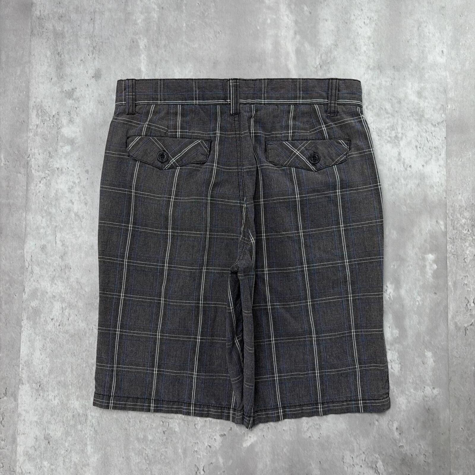 Other Y2K Grey Micros Grunge Plaid Gothic Skater Shorts Size 27" / US 4 / IT 40 - 2 Thumbnail